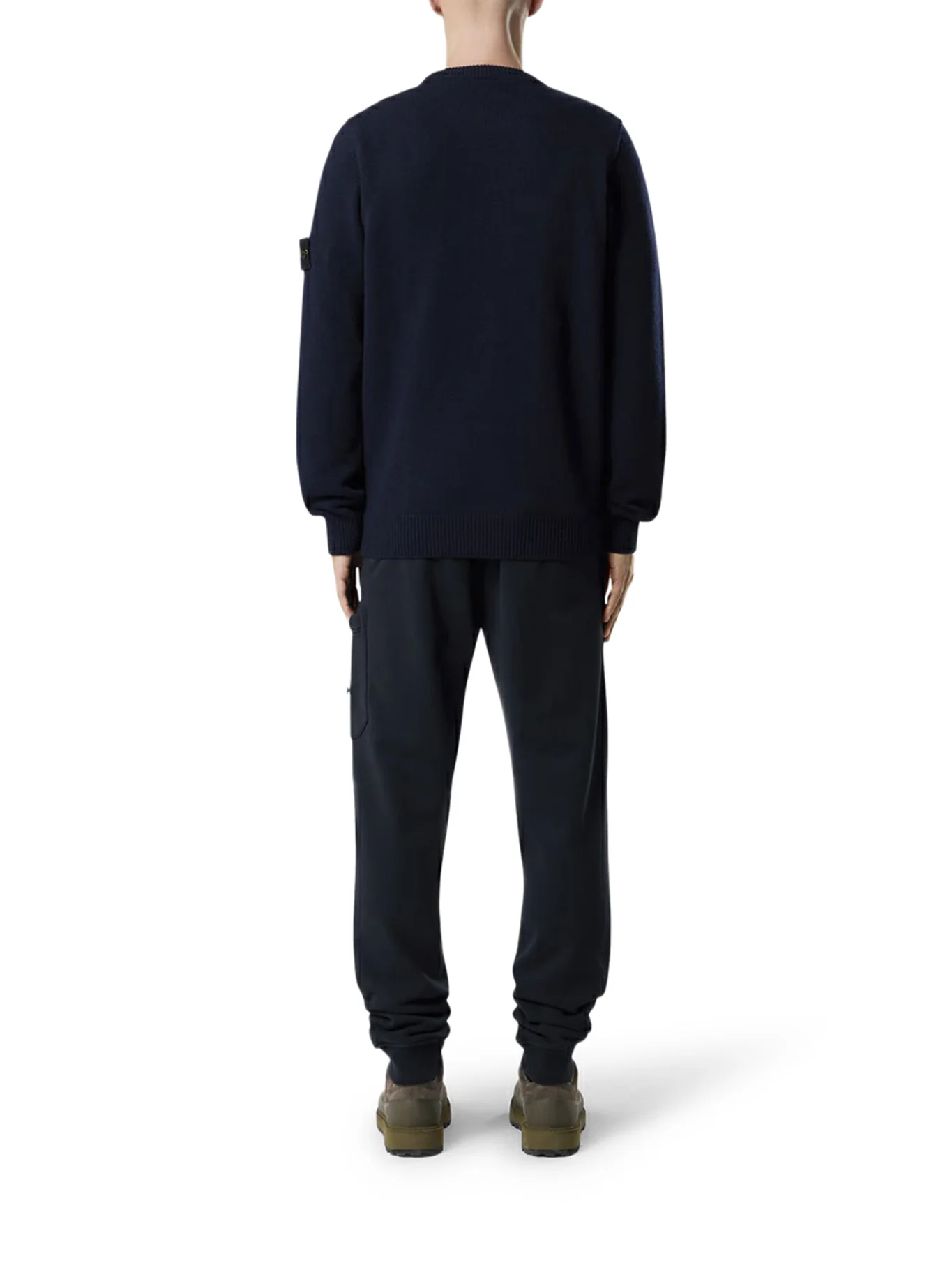 MELANGE EFFECT SWEATER WITH COMPASS LOGO - Image 3