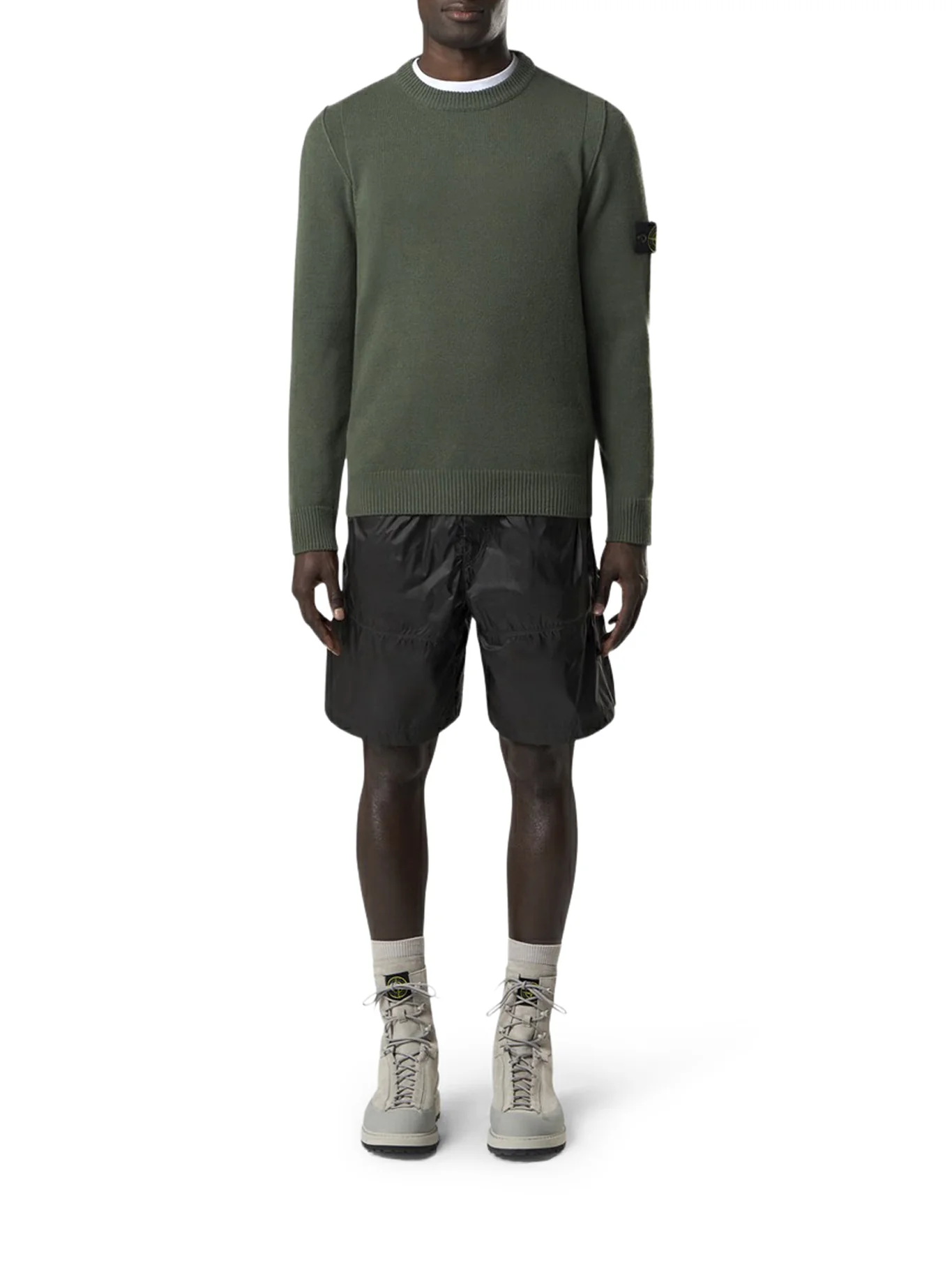 MELANGE EFFECT SWEATER WITH COMPASS LOGO - Image 2