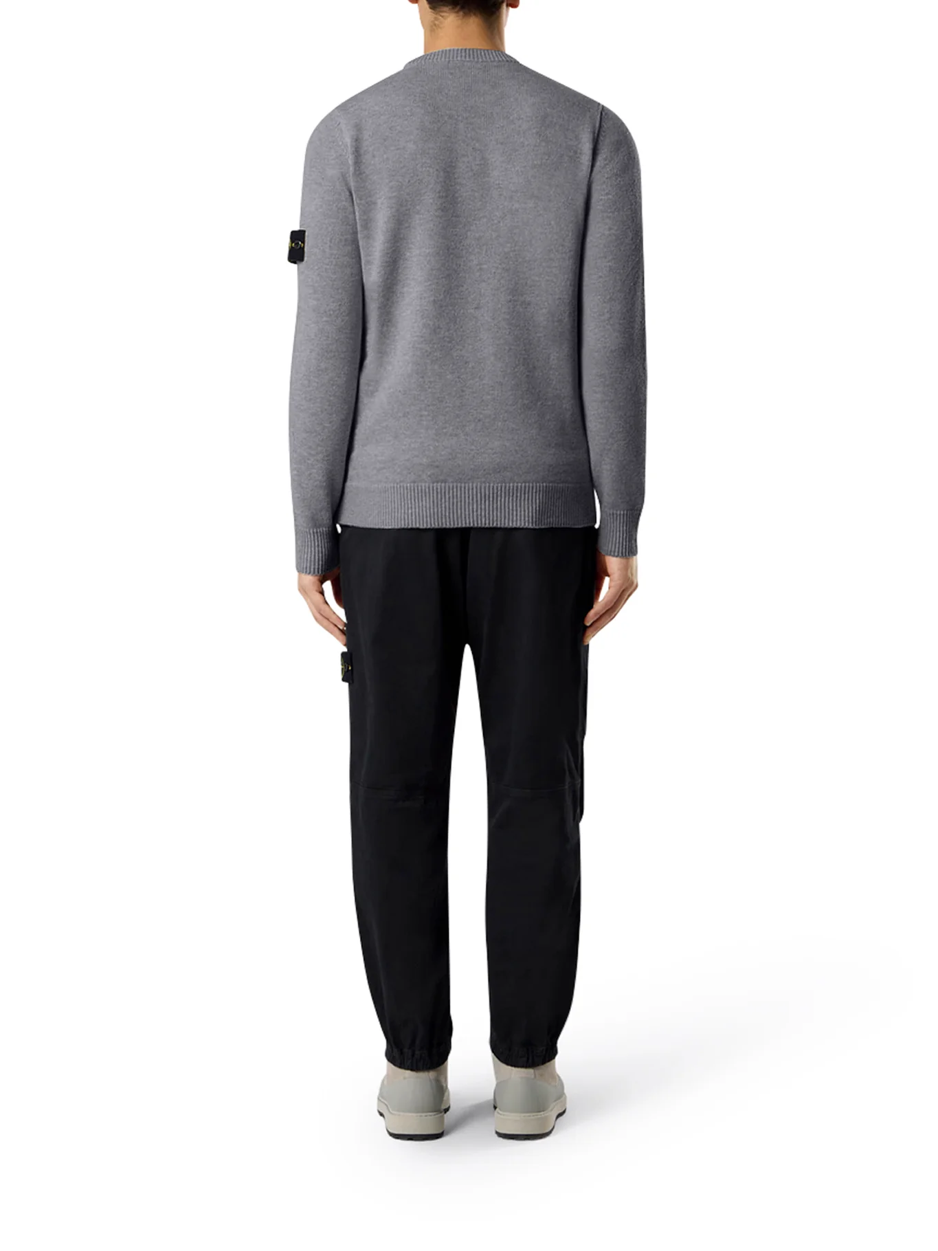 MELANGE EFFECT SWEATER WITH COMPASS LOGO - Image 3