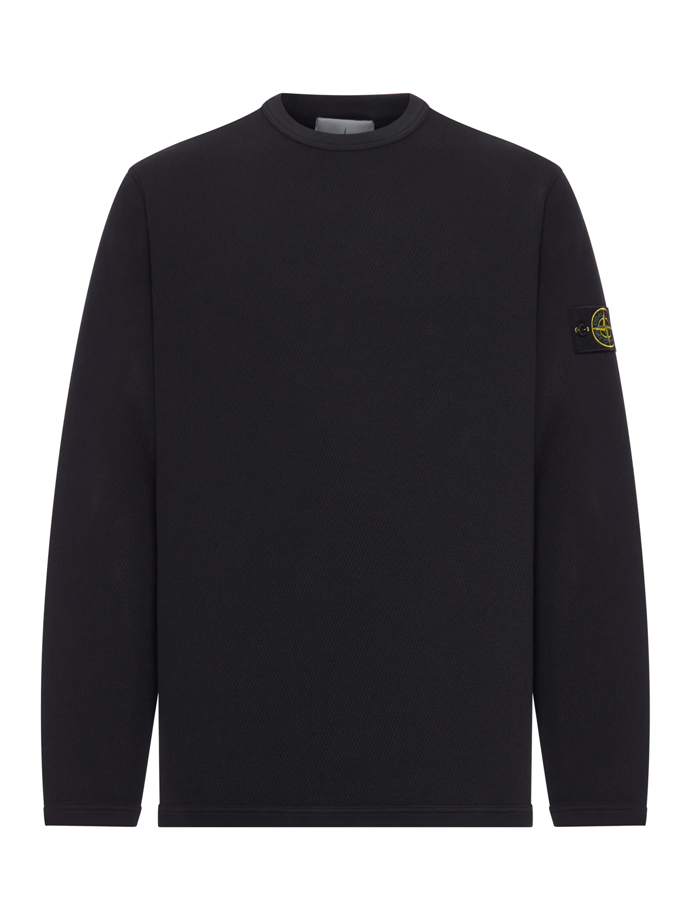 CREWNECK SWEATER WITH CUFFS AND BADGE