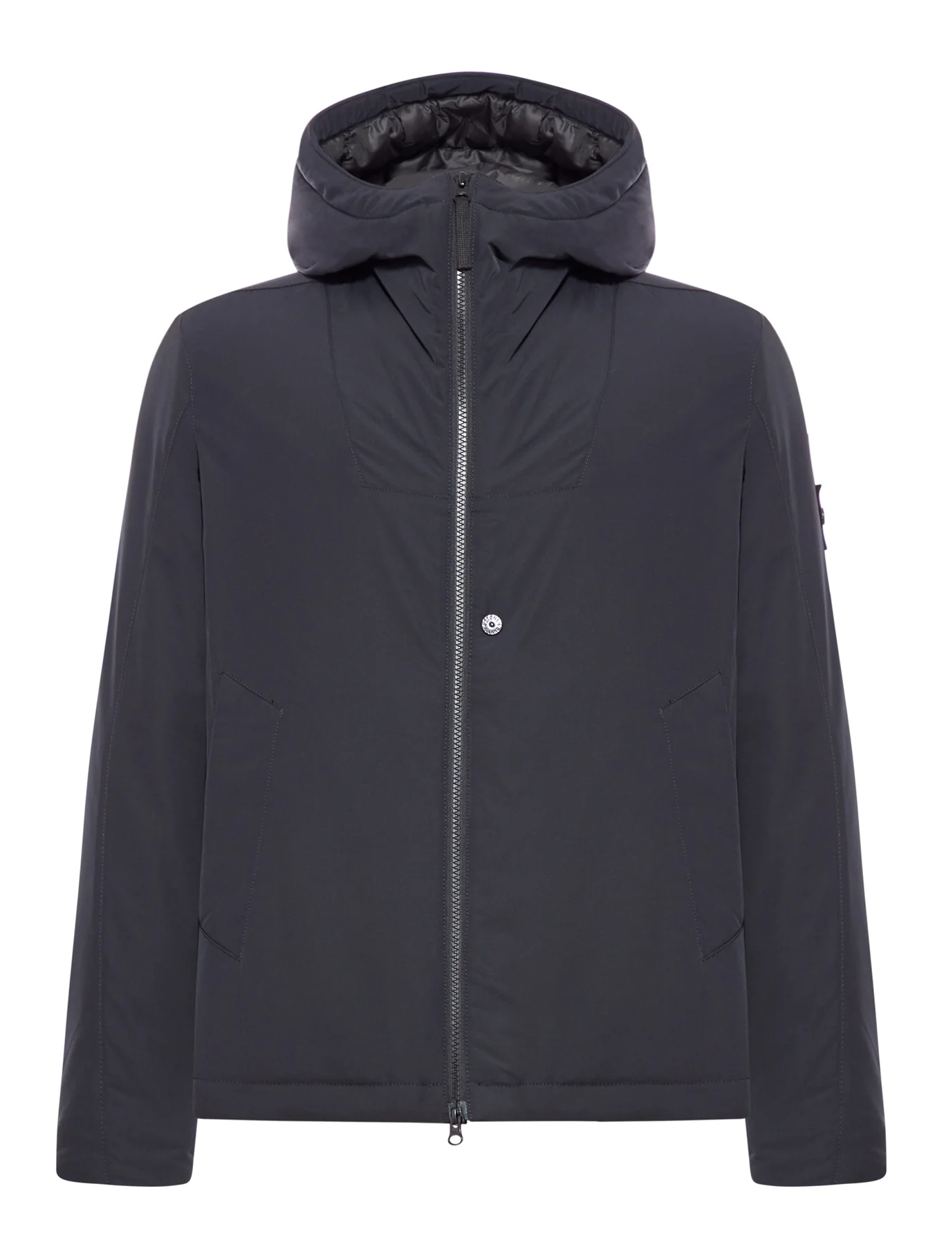 MICRO TWILL PADDED JACKET WITH HOOD