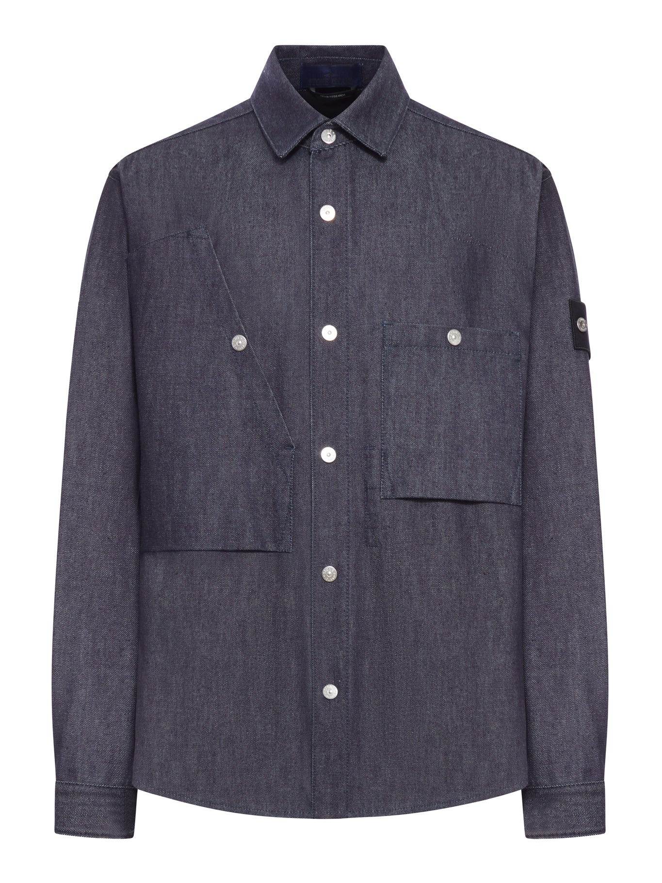 INDIGO DENIM-RAW OVERSHIRT