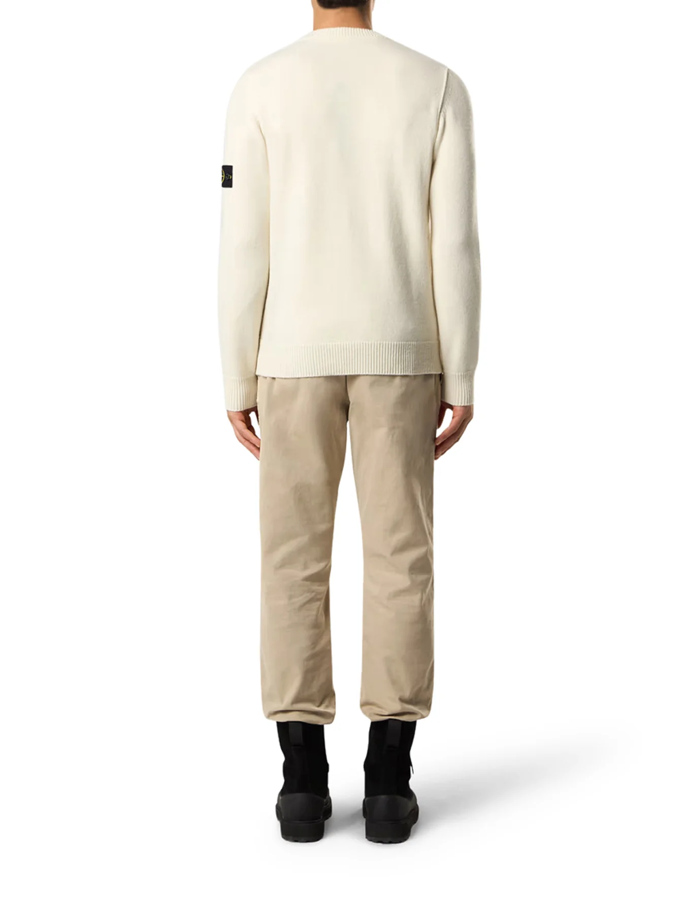 MELANGE EFFECT SWEATER WITH COMPASS LOGO - Image 3