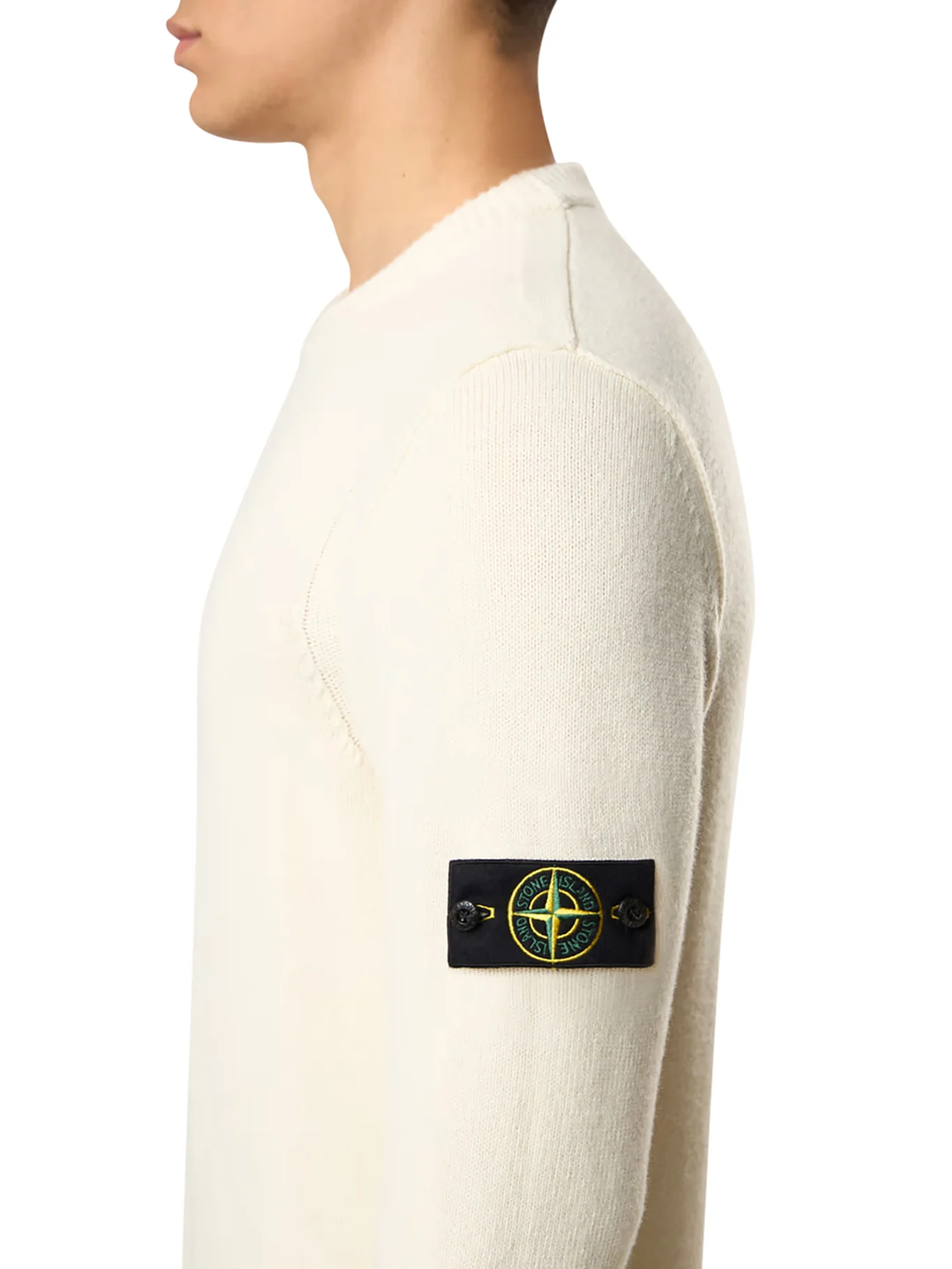 MELANGE EFFECT SWEATER WITH COMPASS LOGO - Image 4