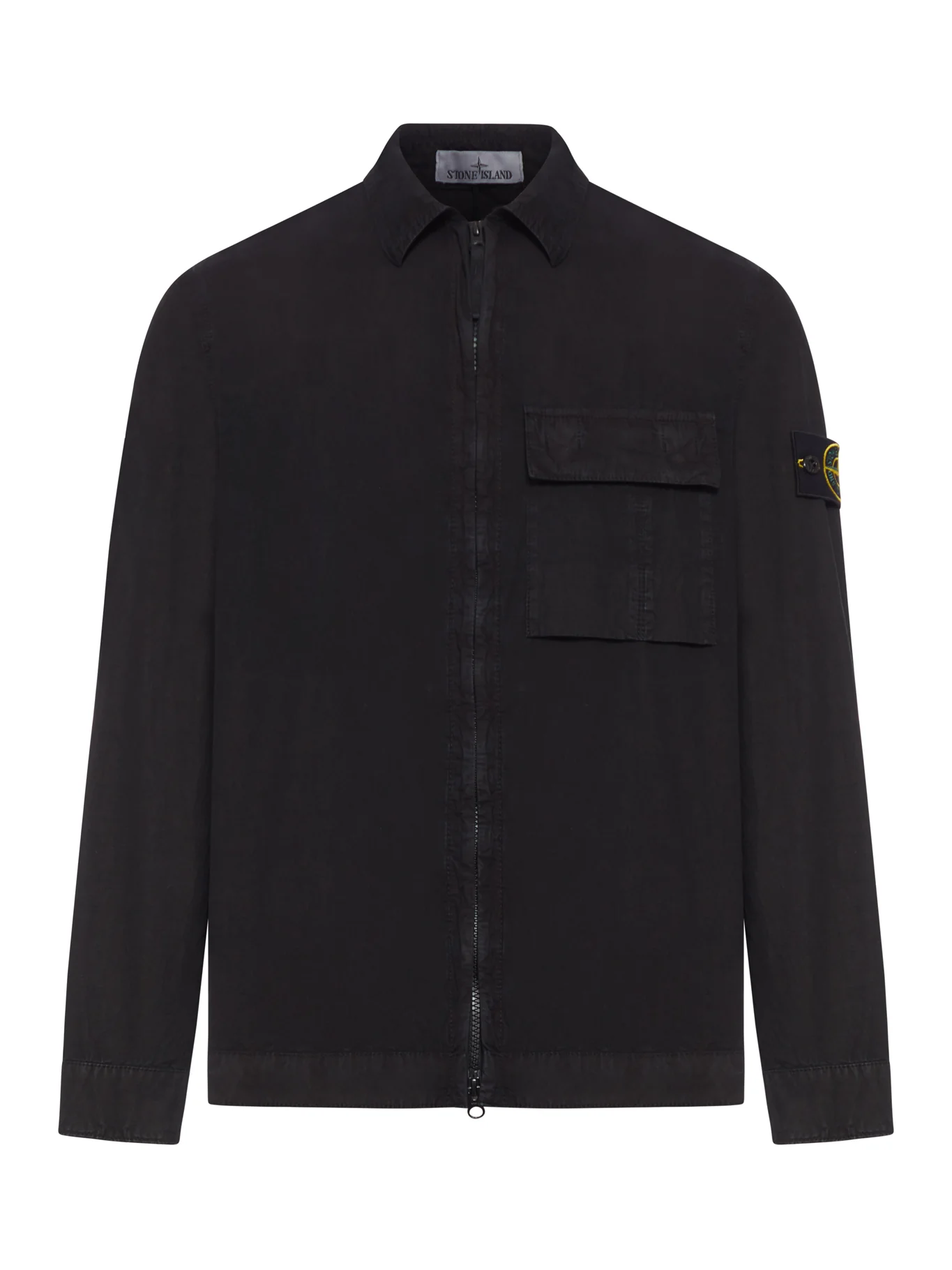 ORGANIC COTTON ZIP-UP OVERSHIRT WITH REMOVABLE BADGE