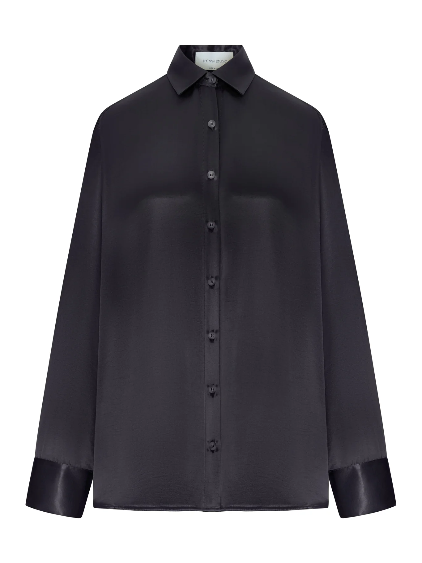 OVERSIZED SILK SHIRT WITH VERTICAL BACK OPENING