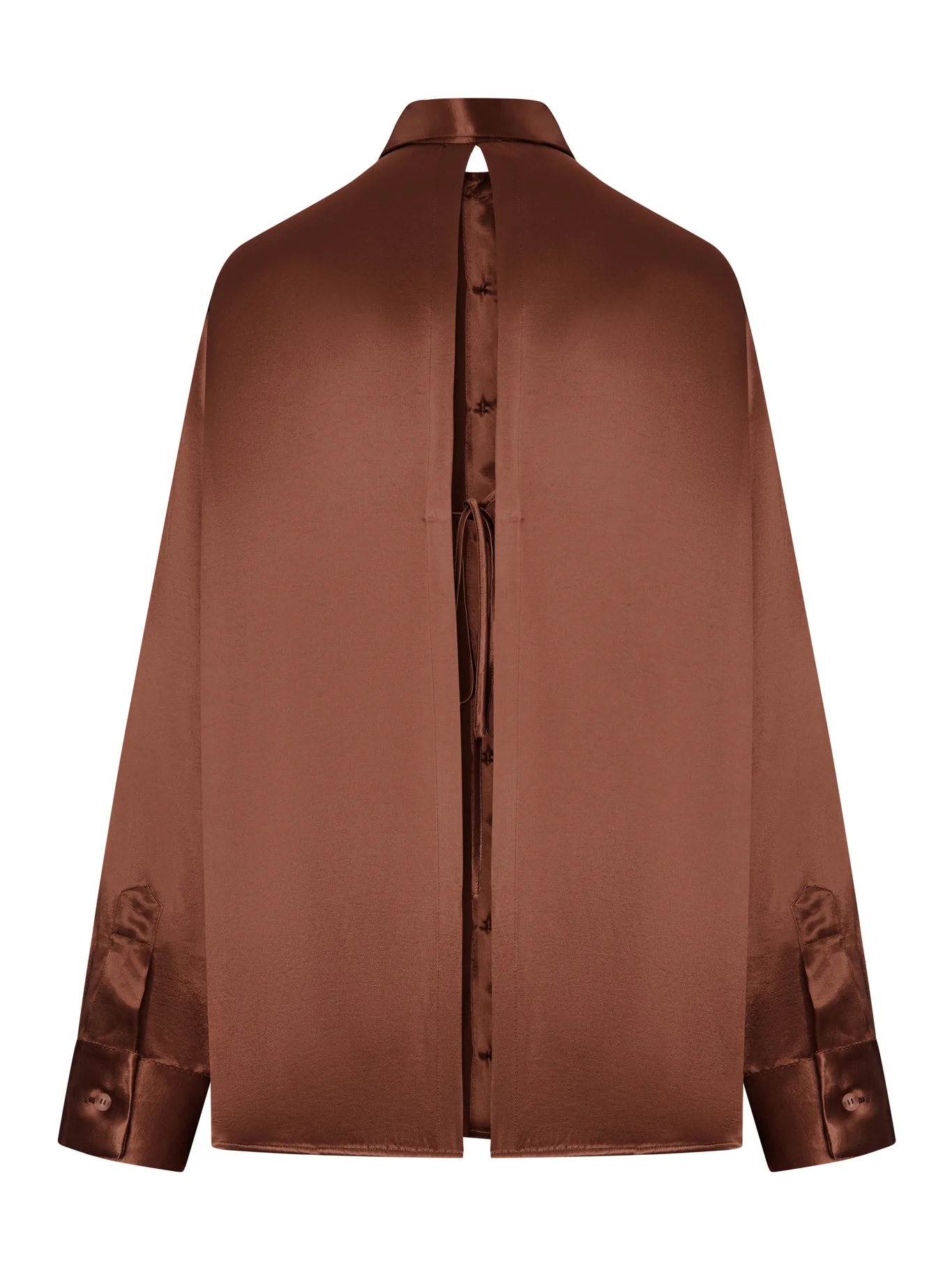 OVERSIZED SILK SHIRT WITH VERTICAL BACK OPENING - Image 2