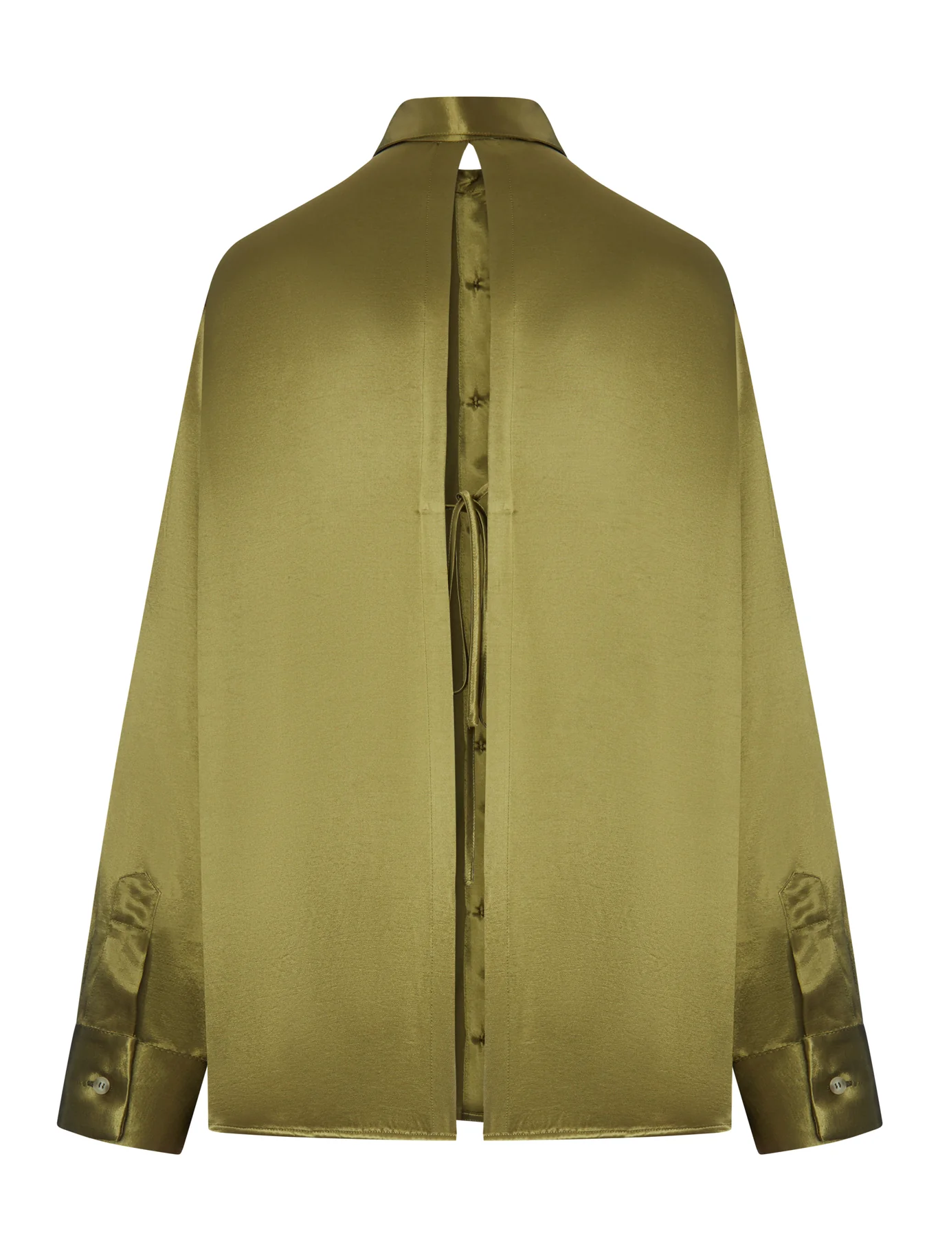 OVERSIZED SILK SHIRT WITH VERTICAL BACK OPENING - Image 2