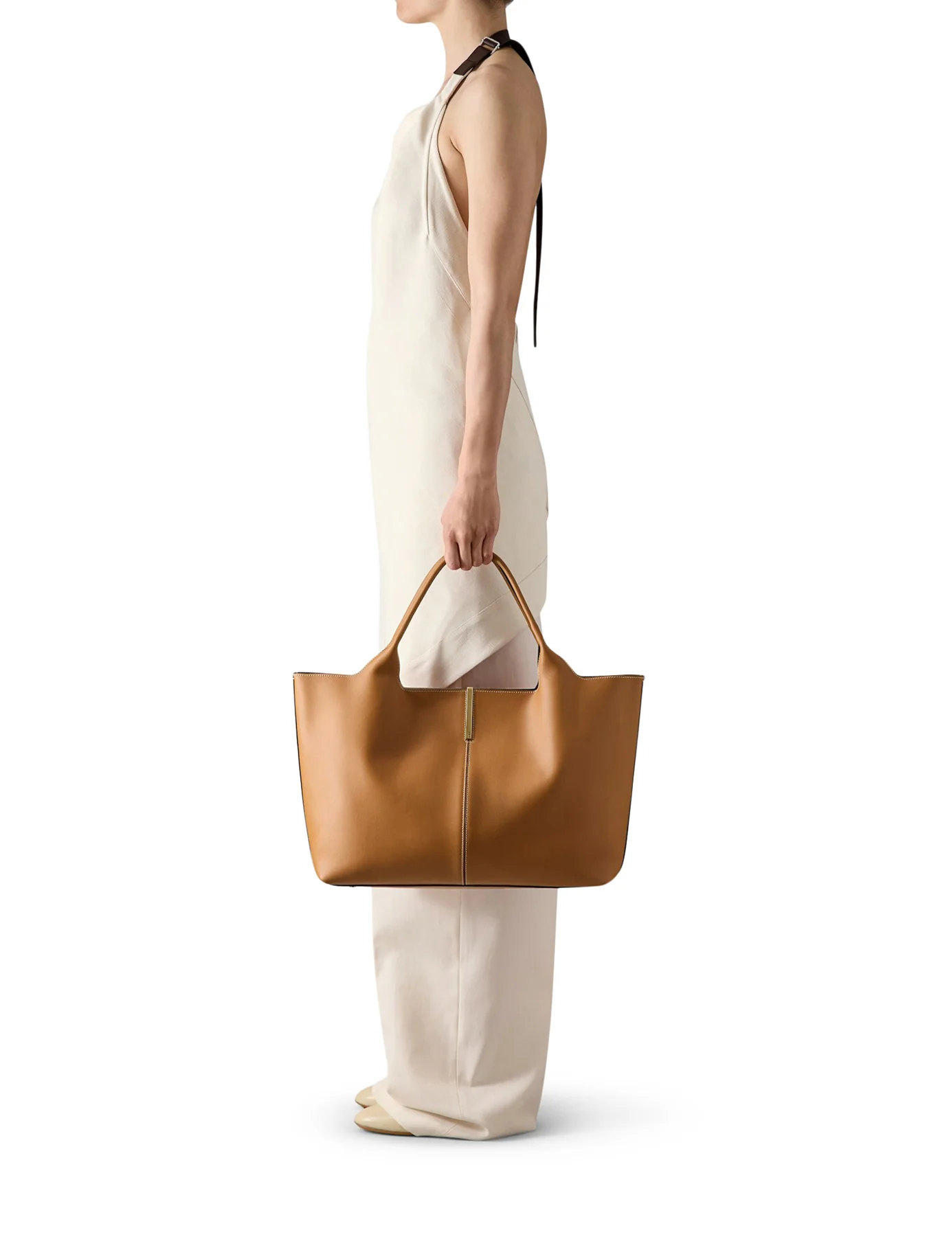 MEDIUM LEATHER SHOPPING BAG - Image 3