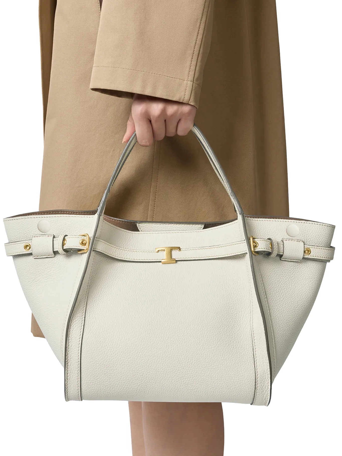 SMALL LEATHER SHOPPING BAG - Image 4