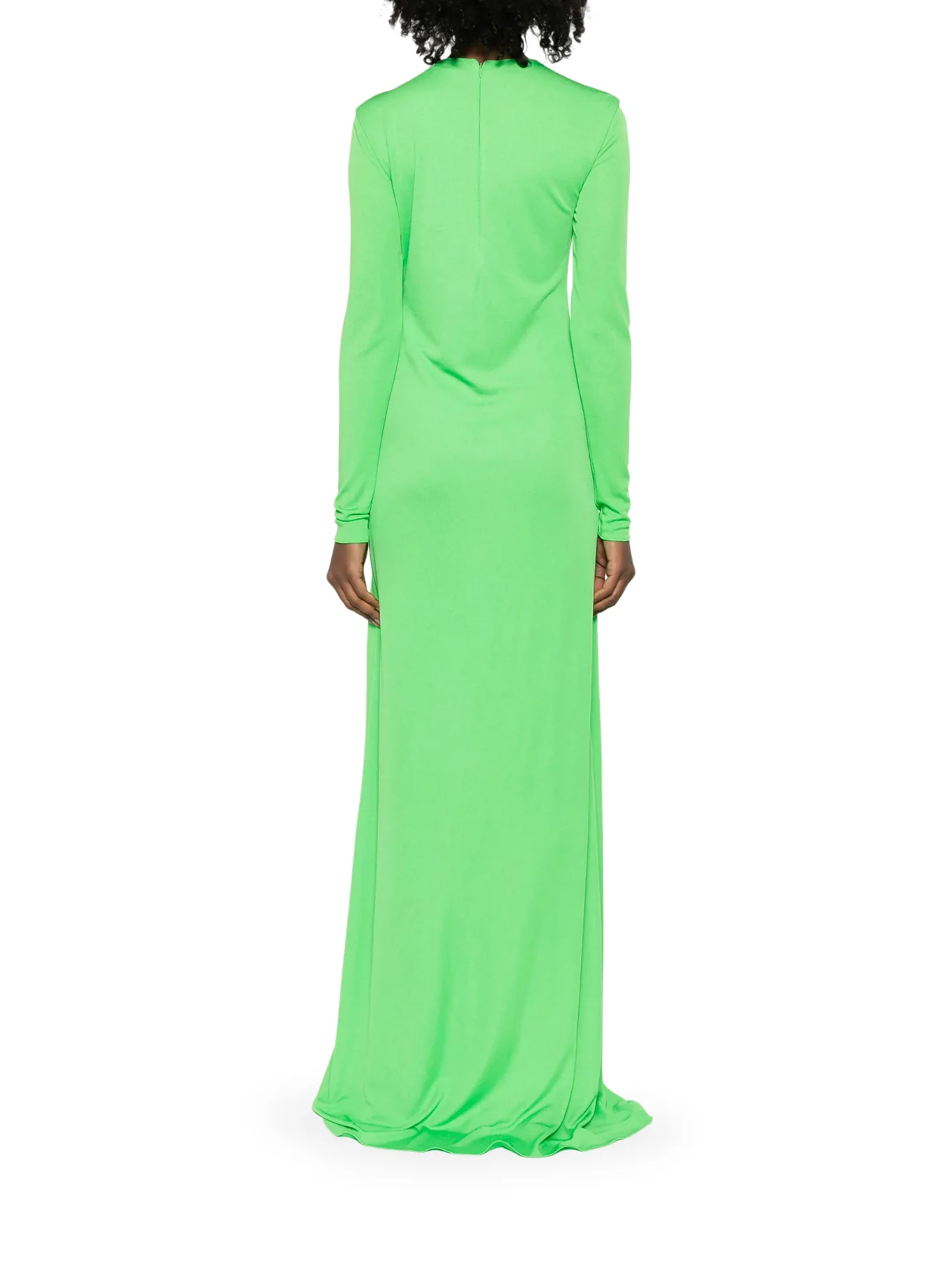 LONG SLEEVE SLASH FRONT EVENING DRESS - Image 4