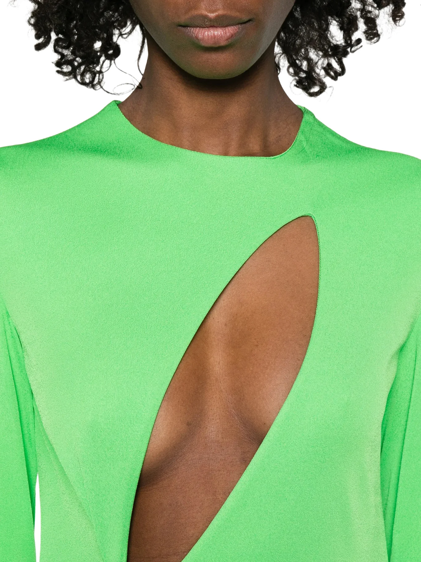 LONG SLEEVE SLASH FRONT EVENING DRESS - Image 5