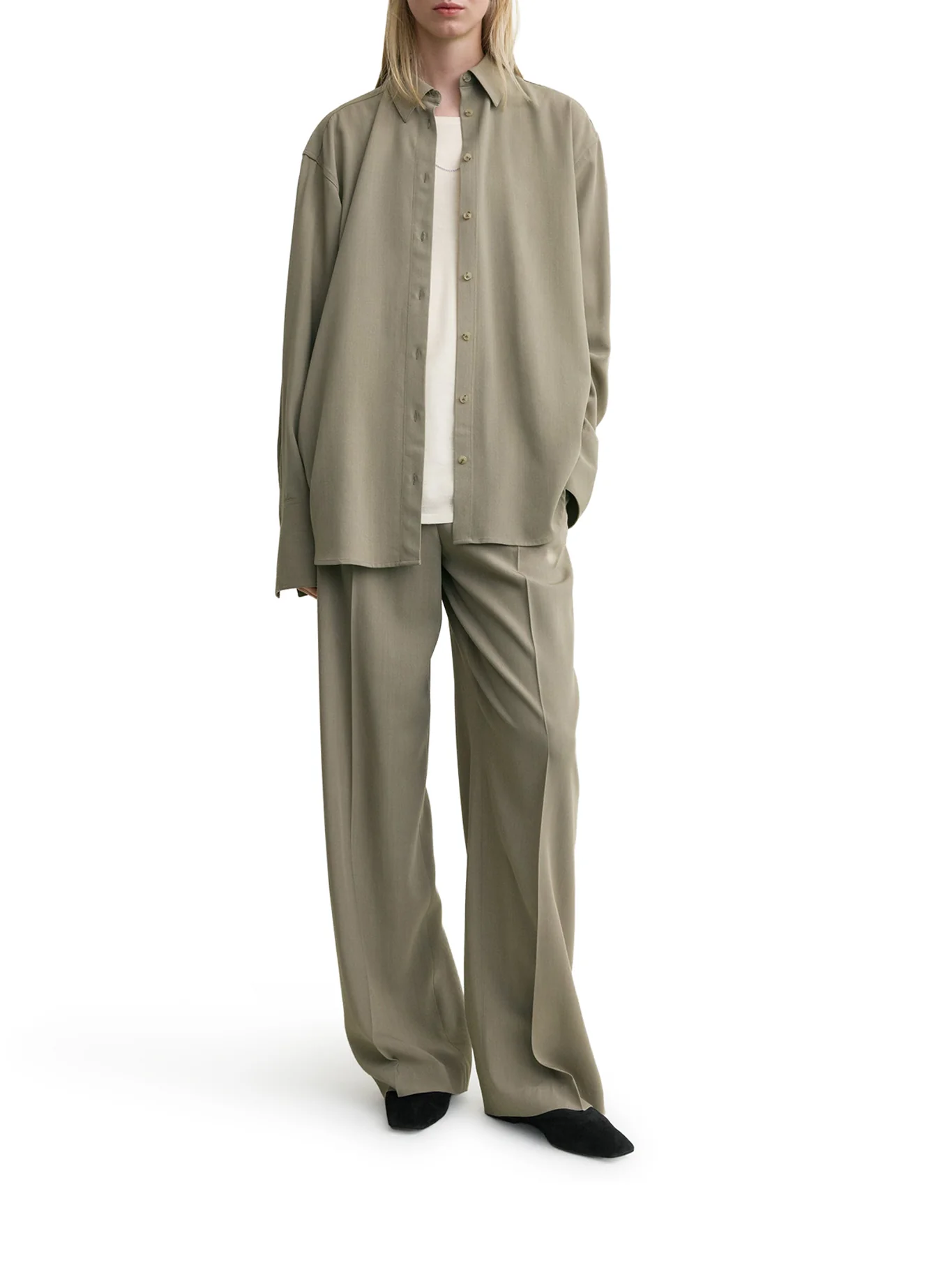 CLASSIC WOOL BLEND TUXEDO SHIRT - Image 2