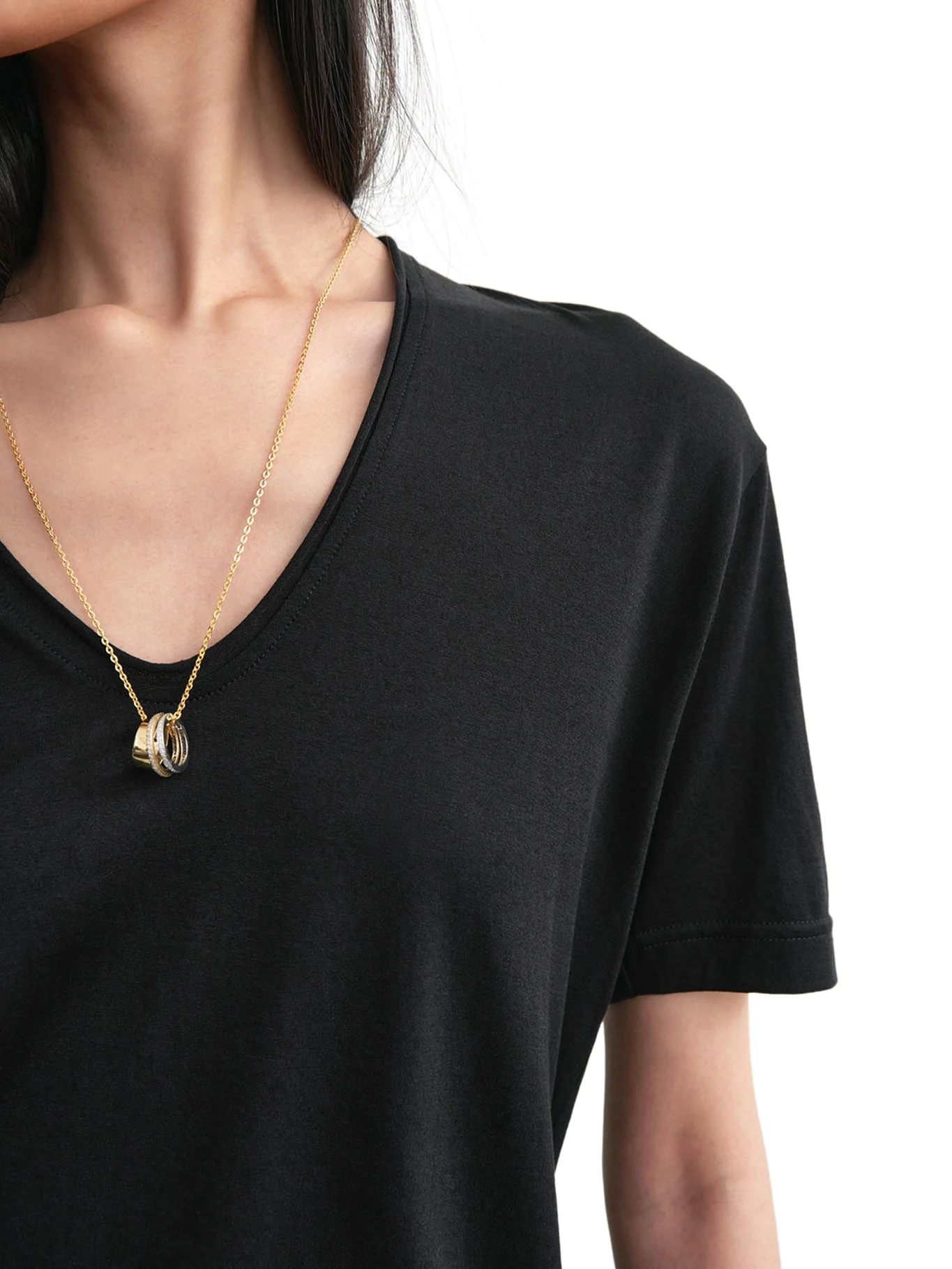 COTTON AND SILK T-SHIRT - Image 5