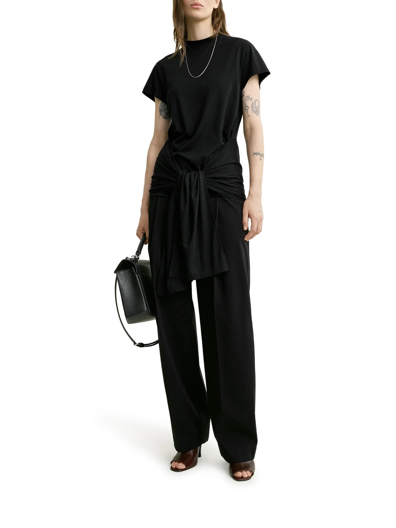 COTTON T-SHIRT WITH WAIST BELT - Image 2