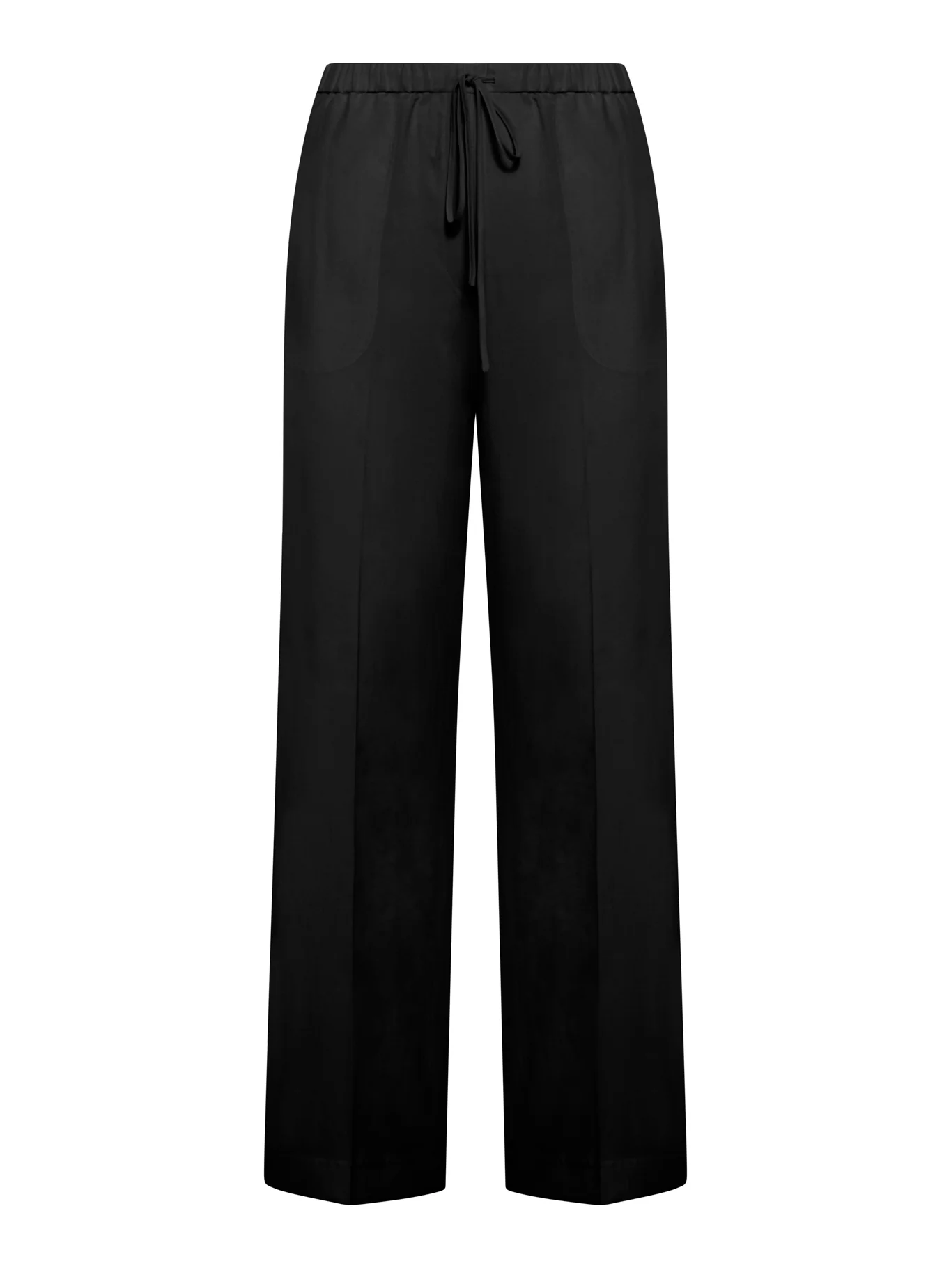 WIDE-LEG LINEN BLEND TROUSERS