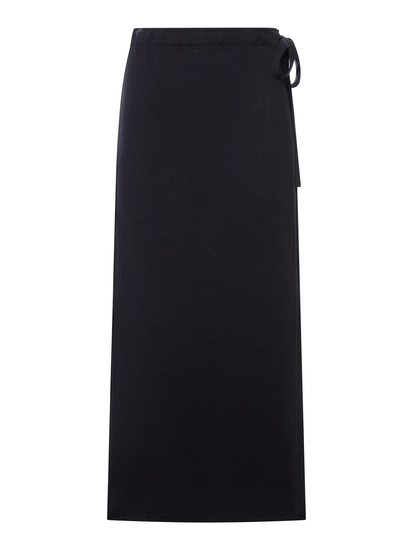 LONG COTTON AND SILK WRAP SKIRT