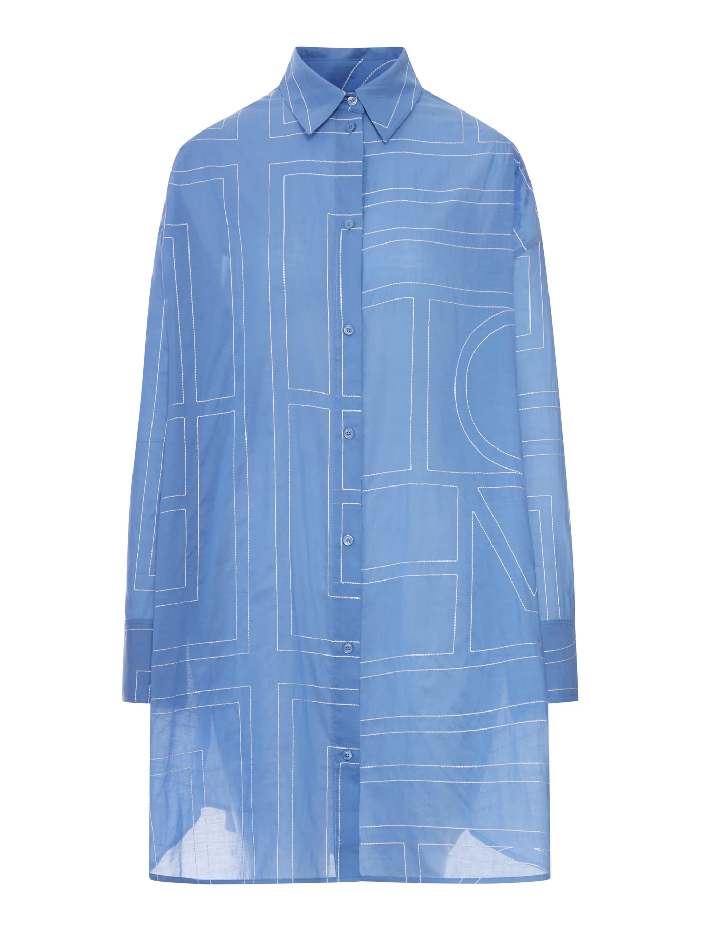 LONG MONOGRAM SHIRT IN COTTON BLEND