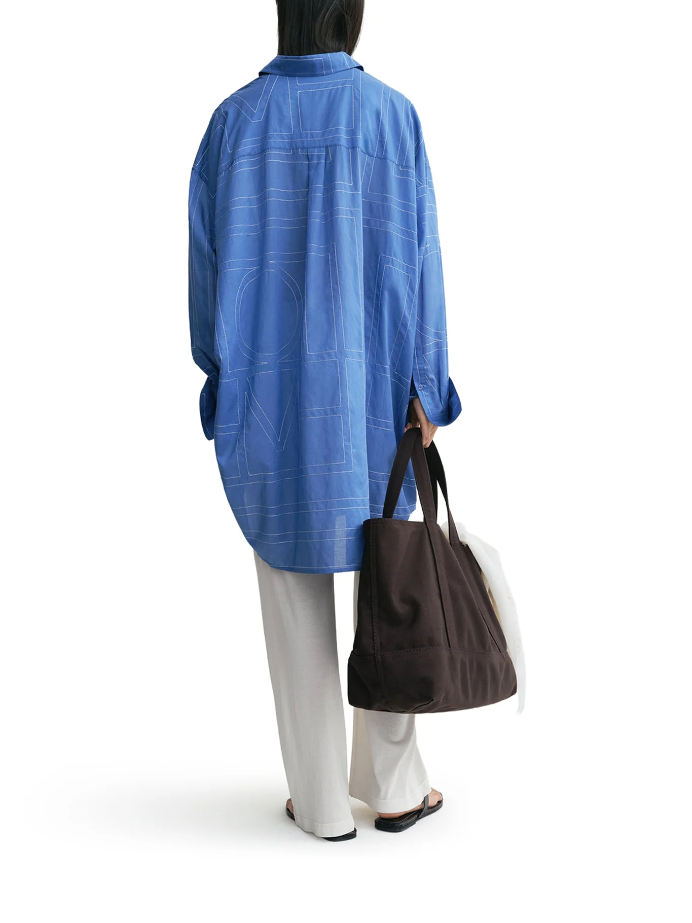 LONG MONOGRAM SHIRT IN COTTON BLEND - Image 3