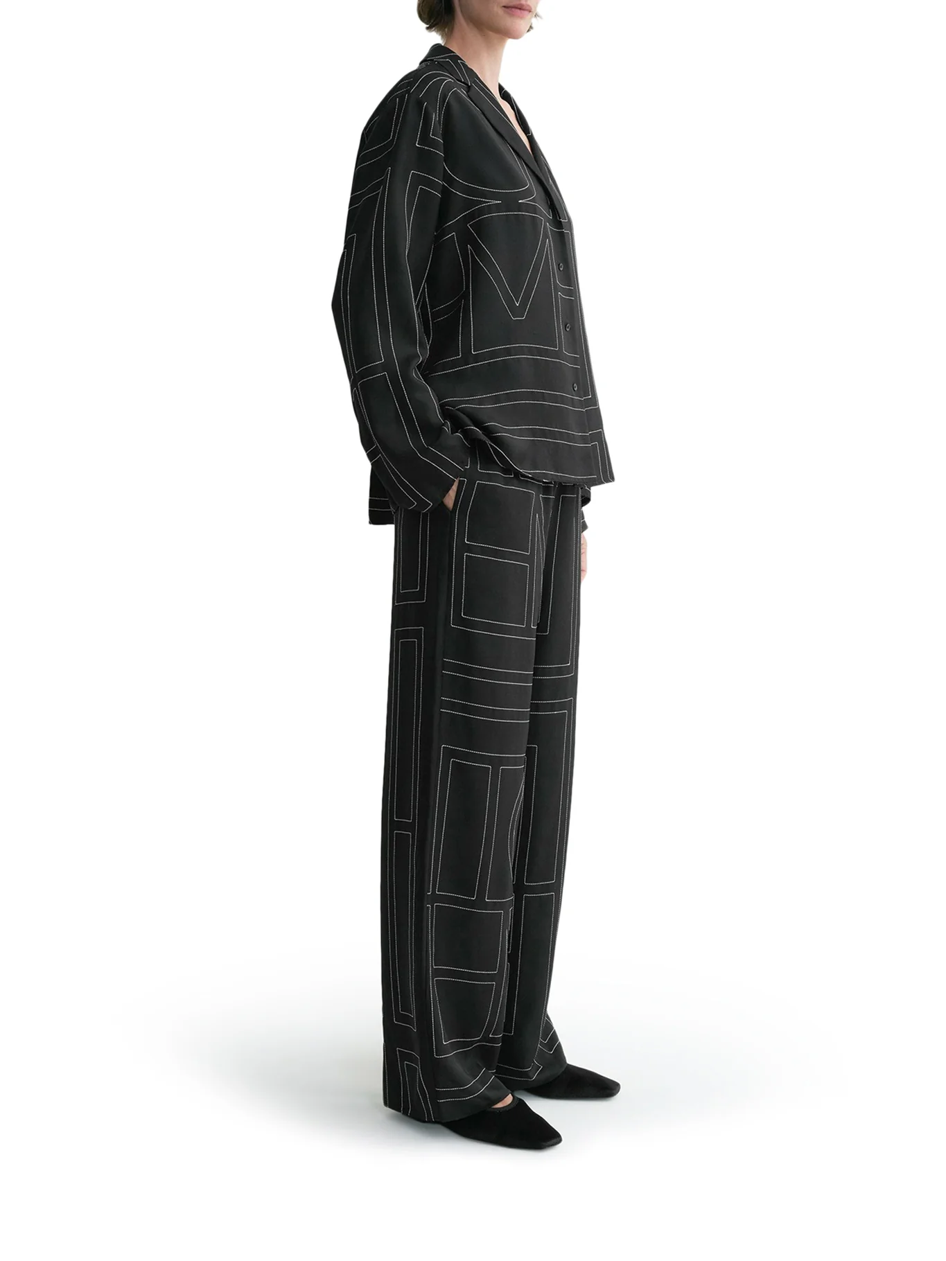 SILK SHIRT WITH MONOGRAM - Image 3
