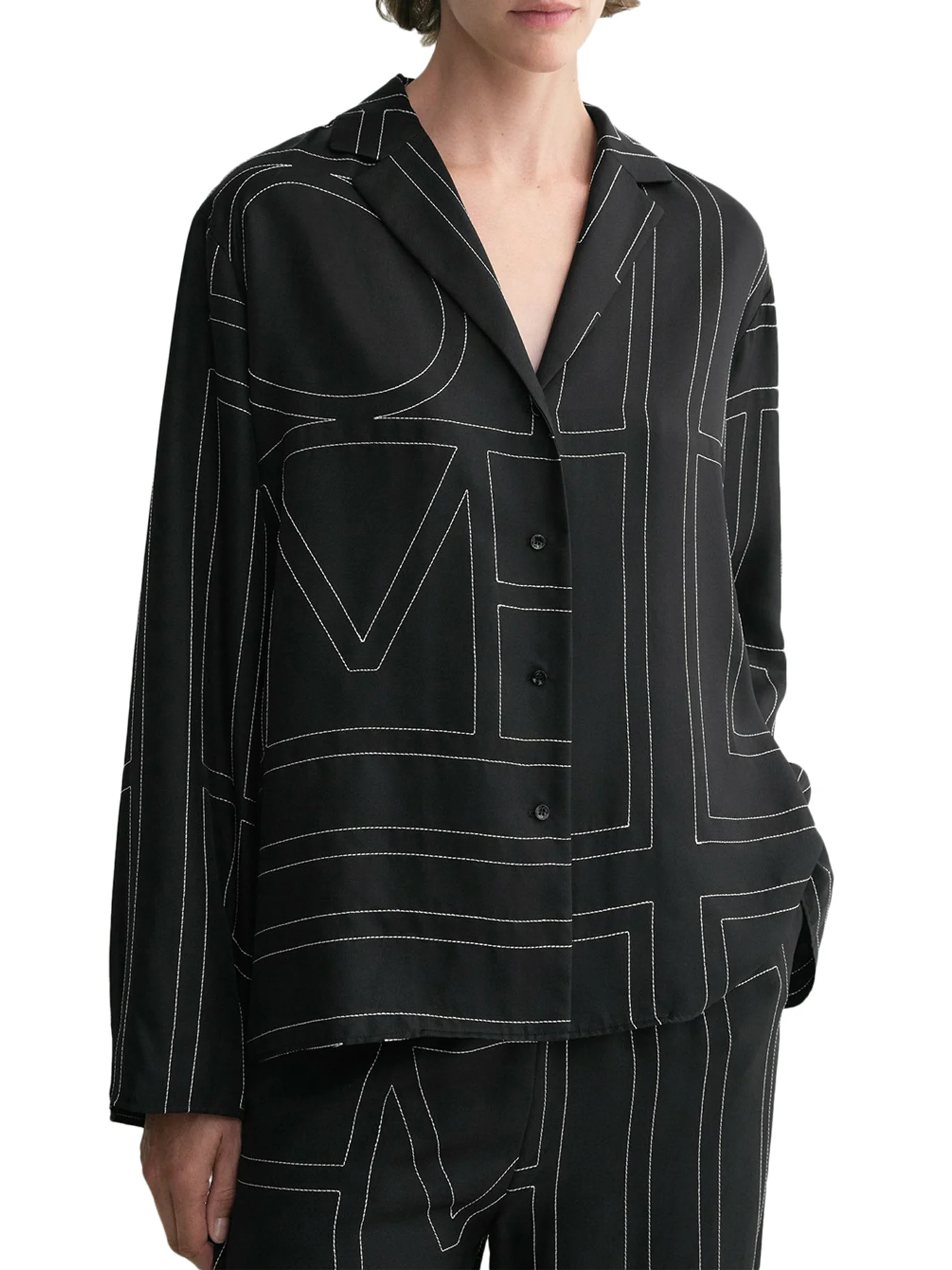 SILK SHIRT WITH MONOGRAM - Image 5