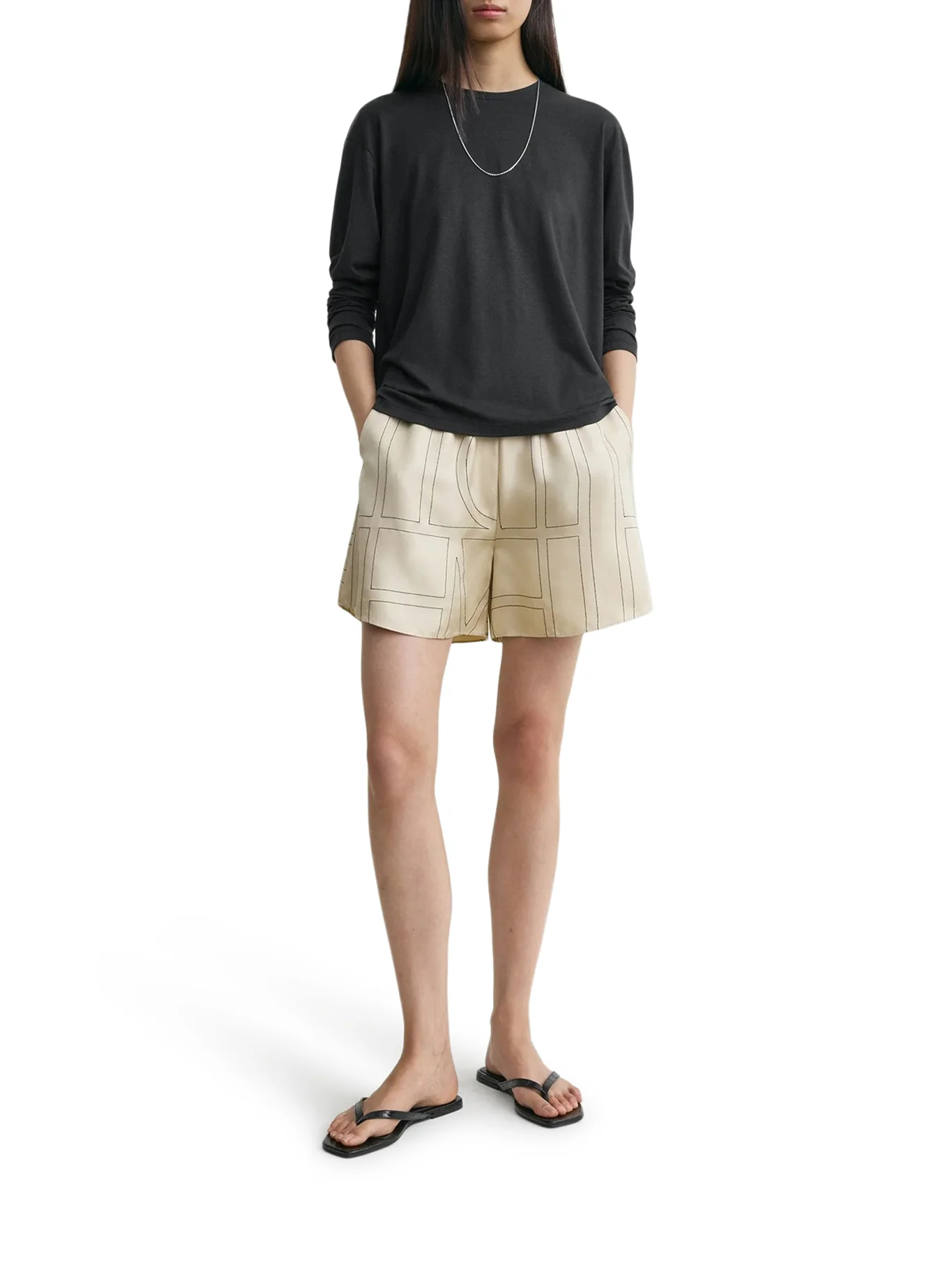 MONOGRAM SILK SHORTS - Image 2