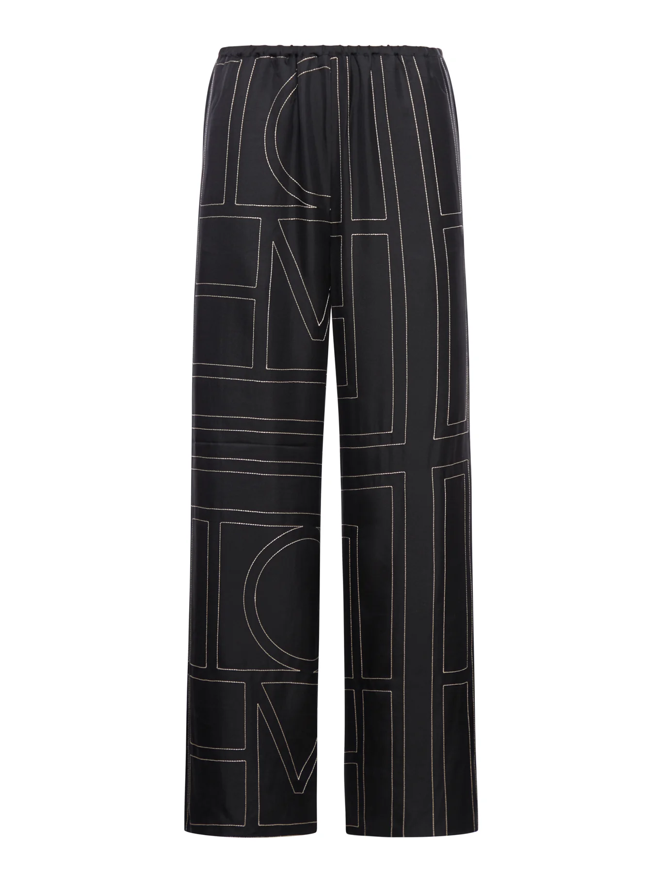 MONOGRAM SILK TROUSERS