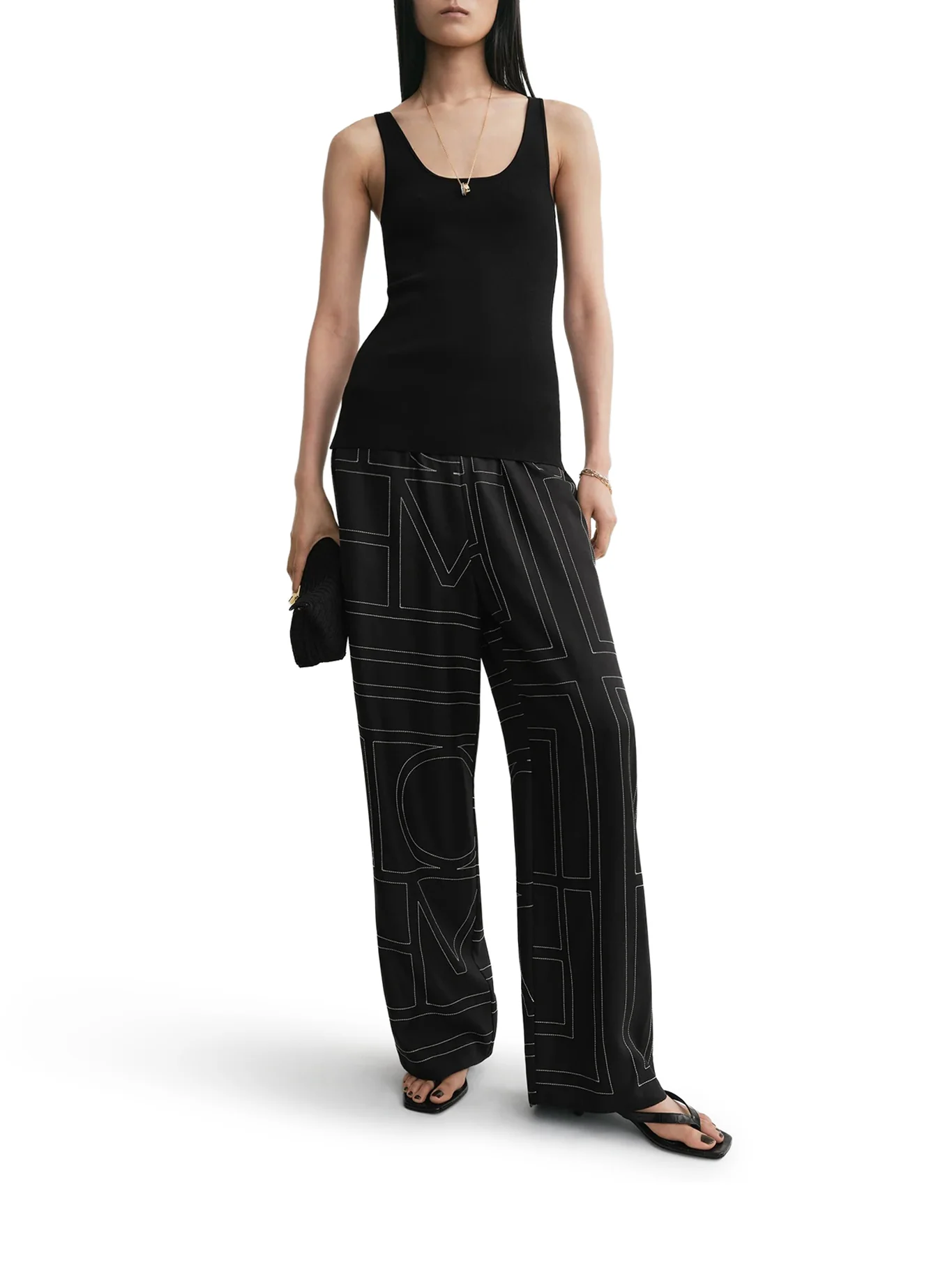 MONOGRAM SILK TROUSERS - Image 2