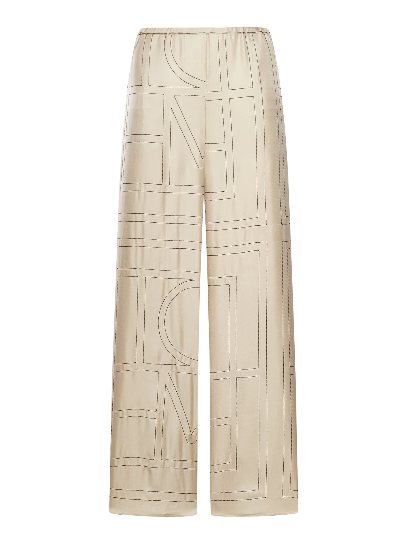 MONOGRAM SILK TROUSERS