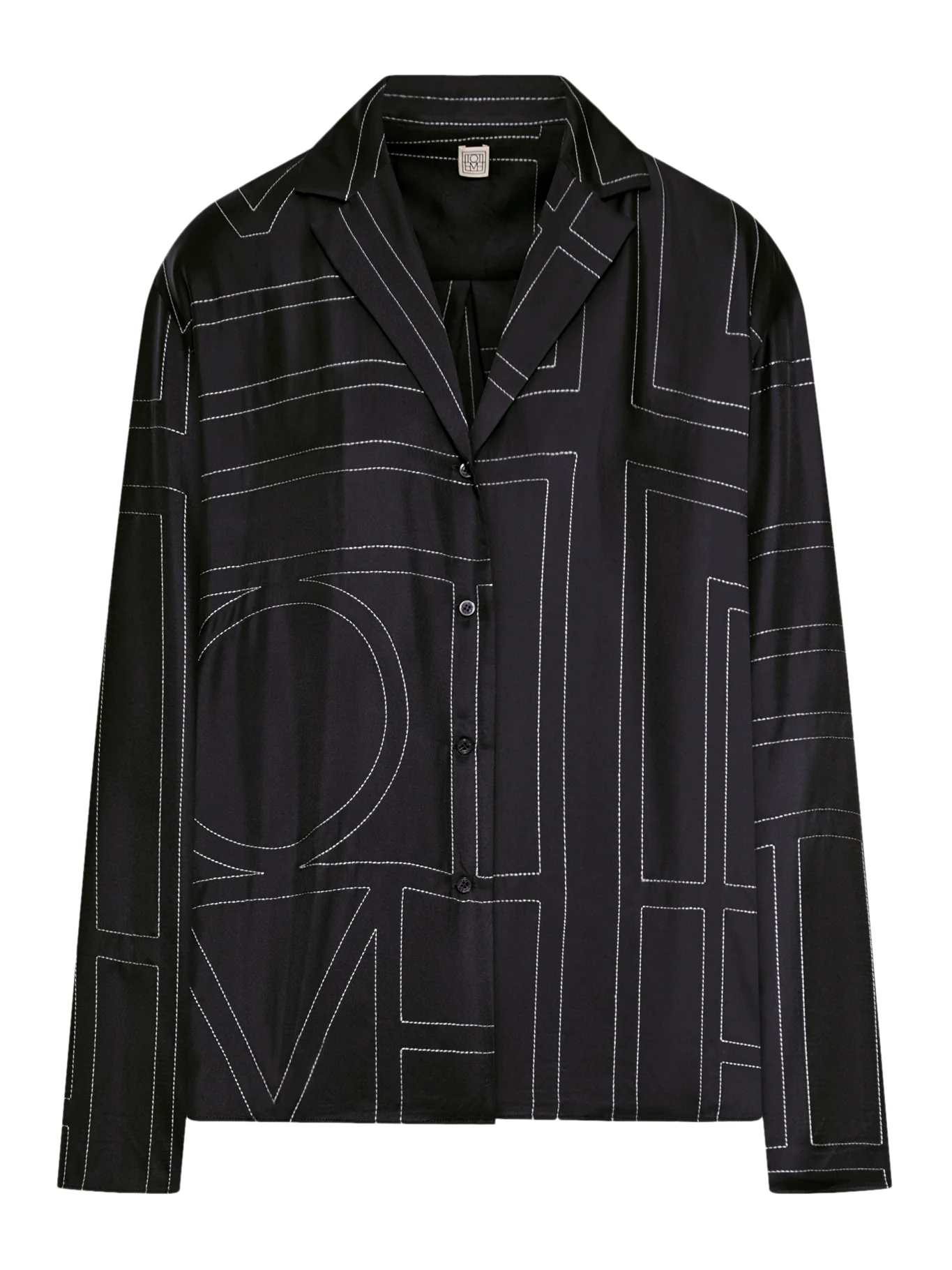SILK SHIRT WITH MONOGRAM EMBROIDERY - Image 2