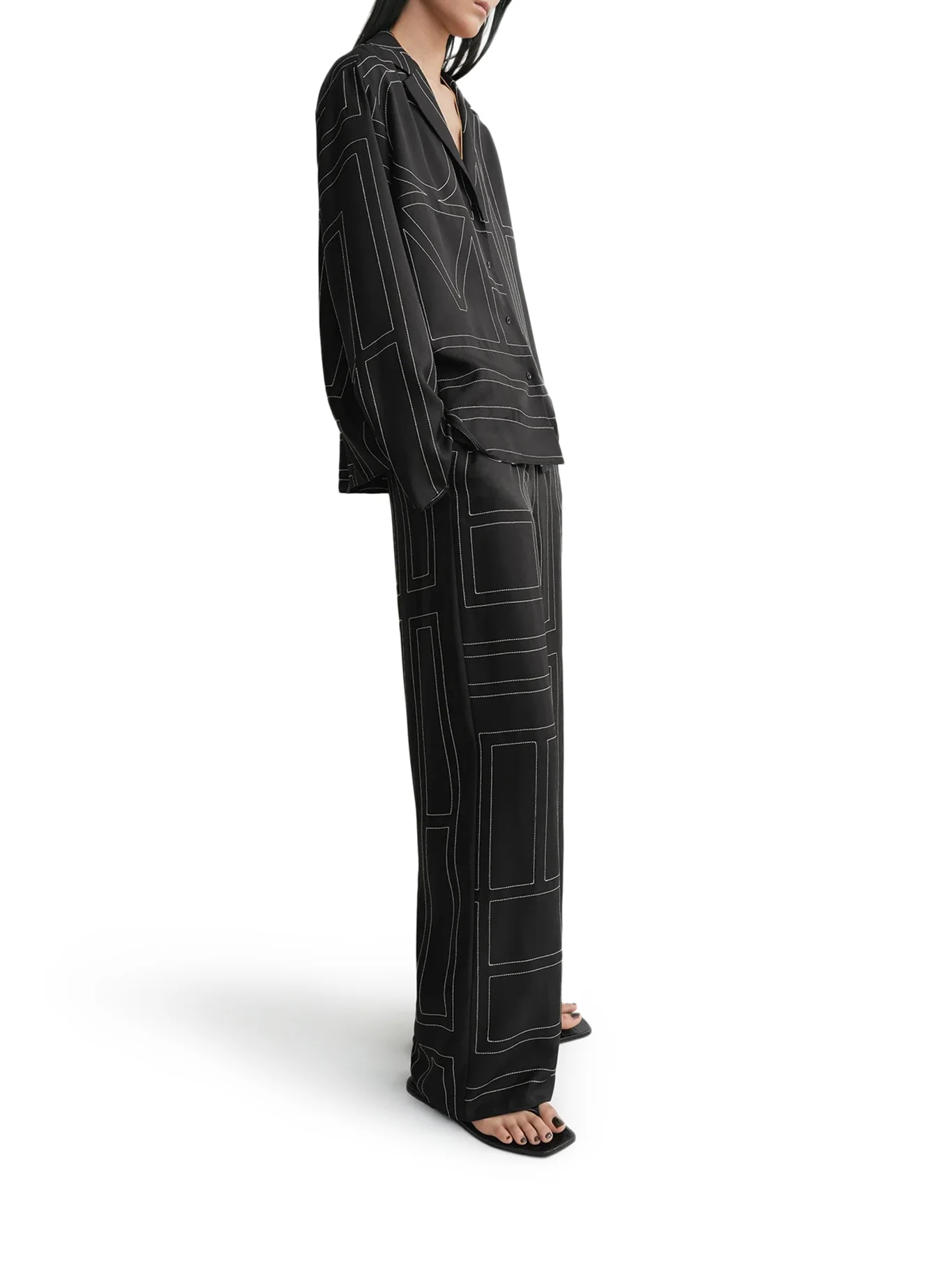 SILK SHIRT WITH MONOGRAM EMBROIDERY - Image 5