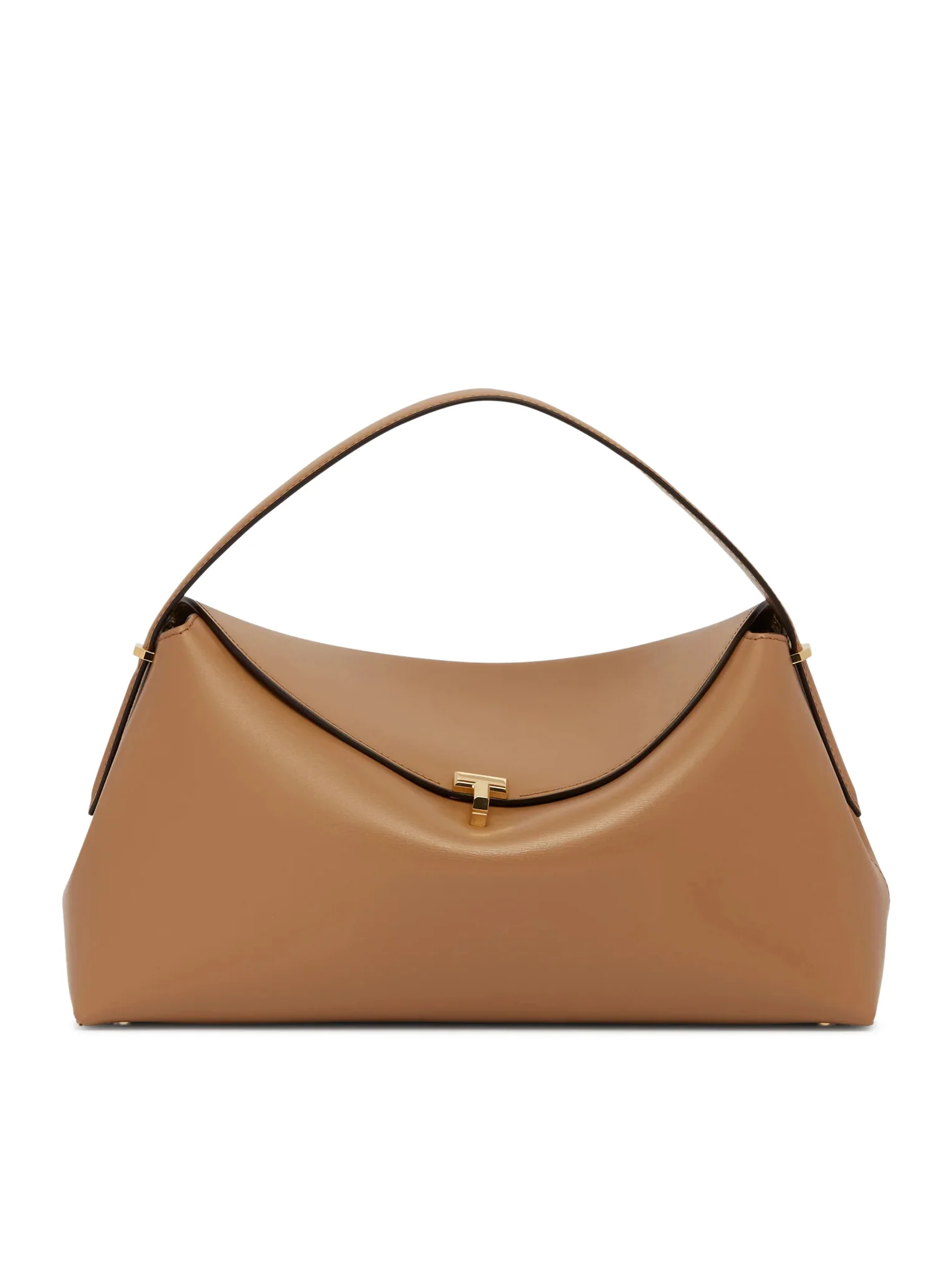 T-LOCK LEATHER HANDBAG