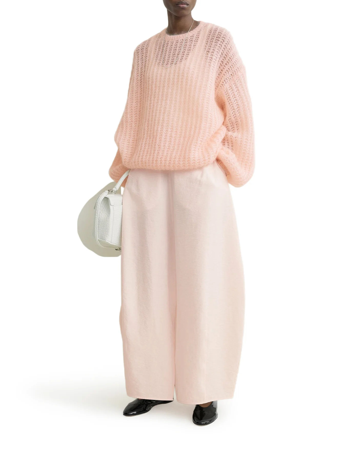 VIRGIN WOOL AND MOHAIR SWEATER WITH WIDE SLEEVES - Image 2