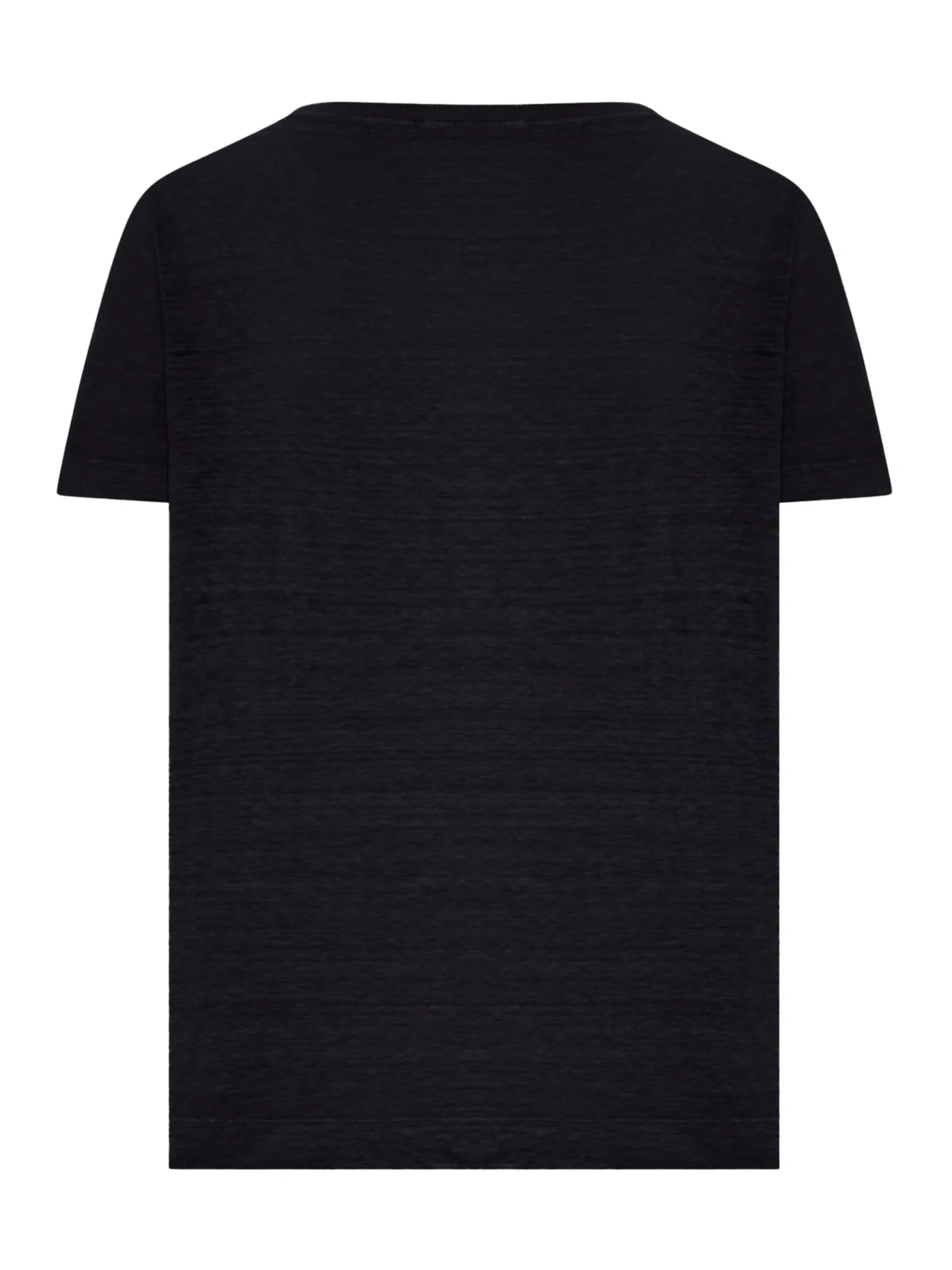 CREW NECK T-SHIRT IN MELANGE EFFECT LINEN - Image 2