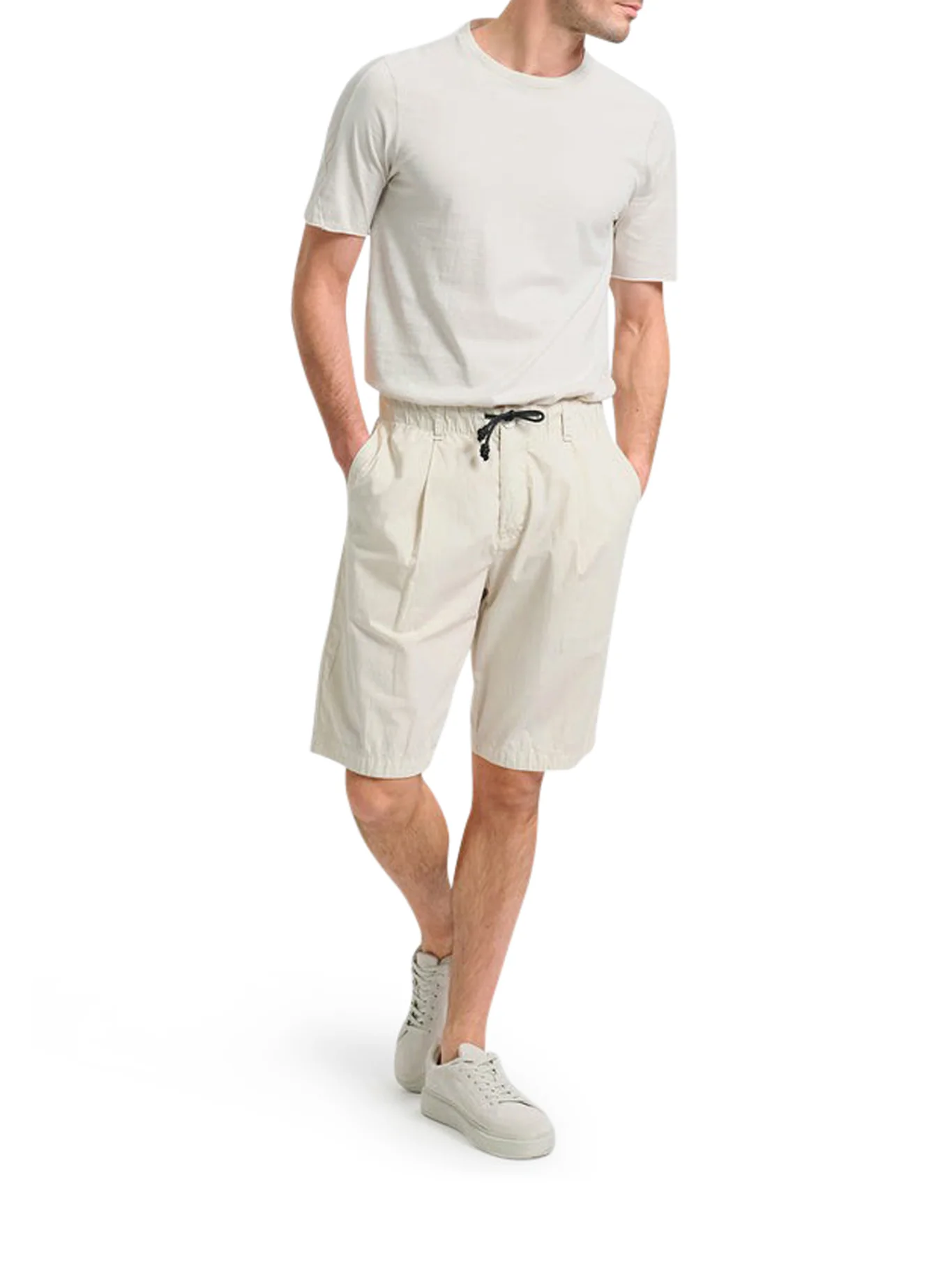 LIGHTWEIGHT COTTON BERMUDA SHORTS WITH DRAWSTRING - Image 2