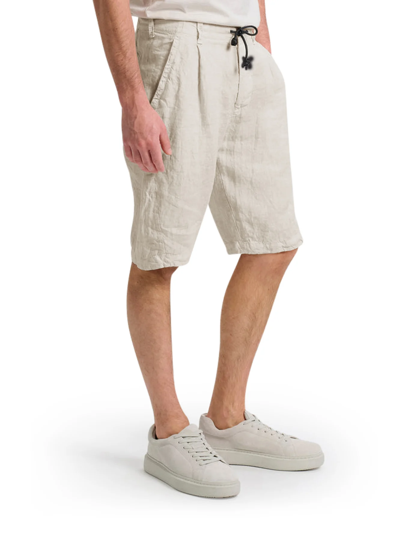 LINEN BERMUDA SHORTS WITH DRAWSTRING - Image 5