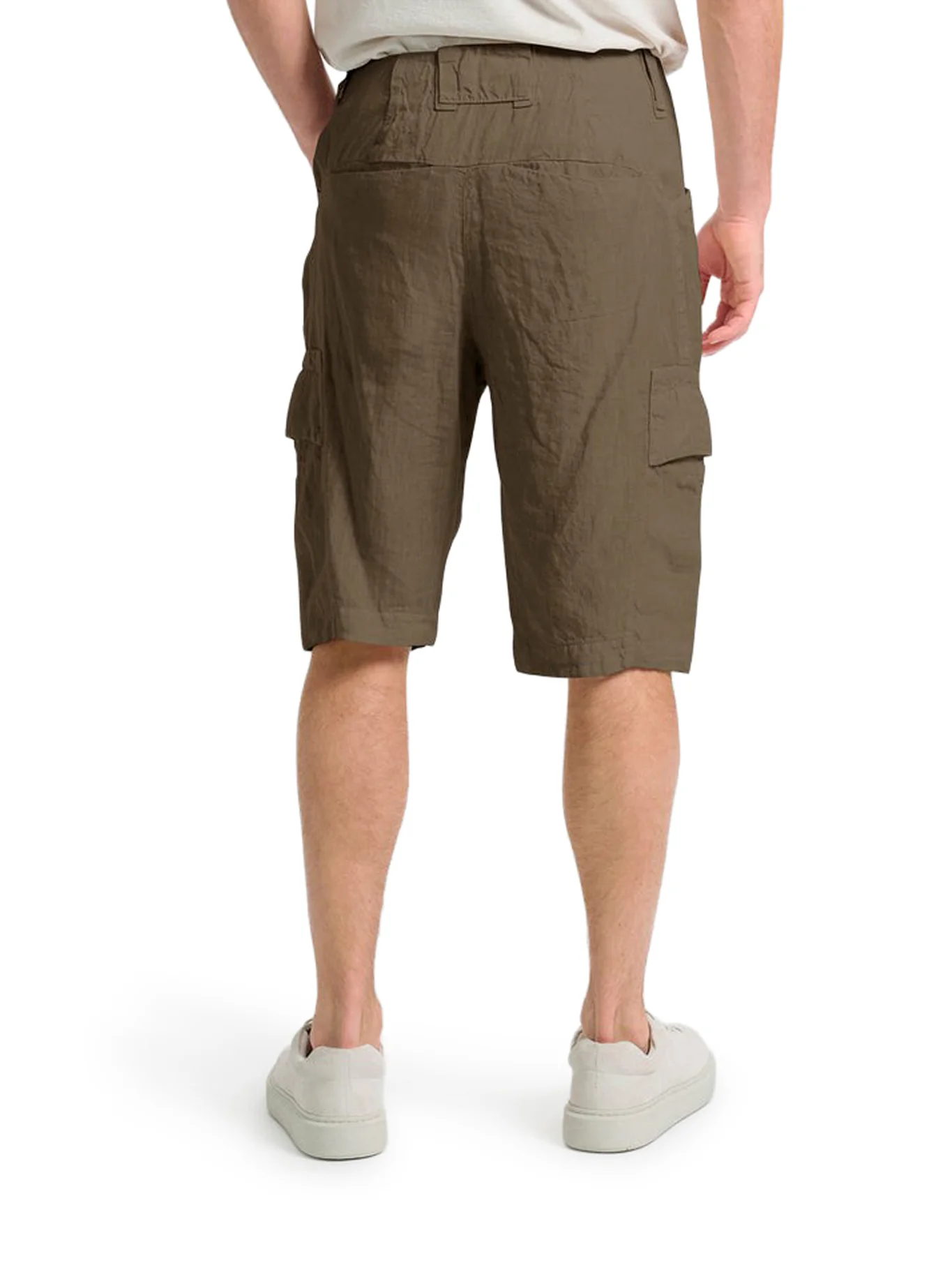 LINEN CARGO BERMUDA SHORTS - Image 4