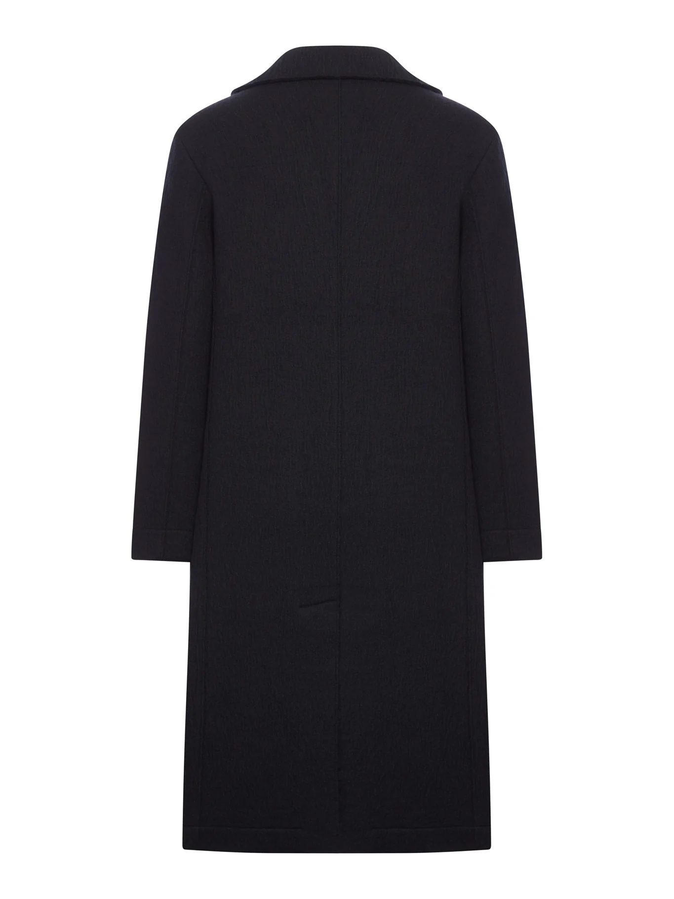 LONG SINGLE-BREASTED WOOL COAT - Image 2