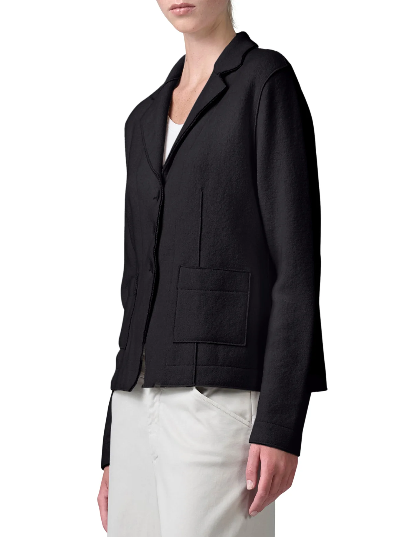 SHAPED WOOL JACKET WITH HERRINGBONE PATTERN INSIDE - Image 5