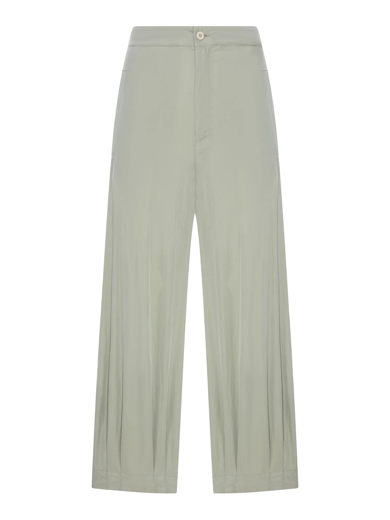SILK BLEND WIDE-LEG CROPPED TROUSERS