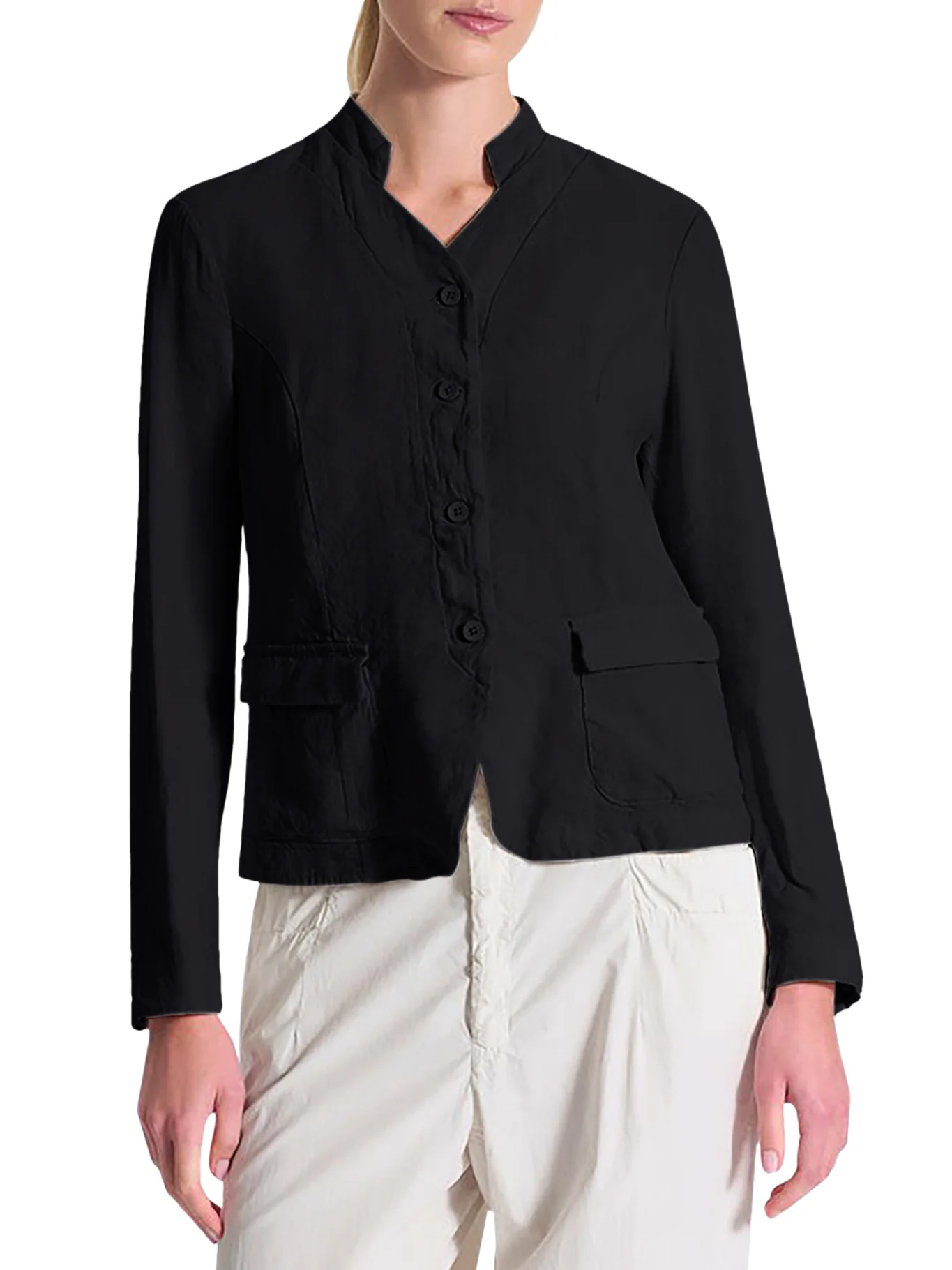 STRETCH LINEN BLEND JACKET - Image 3