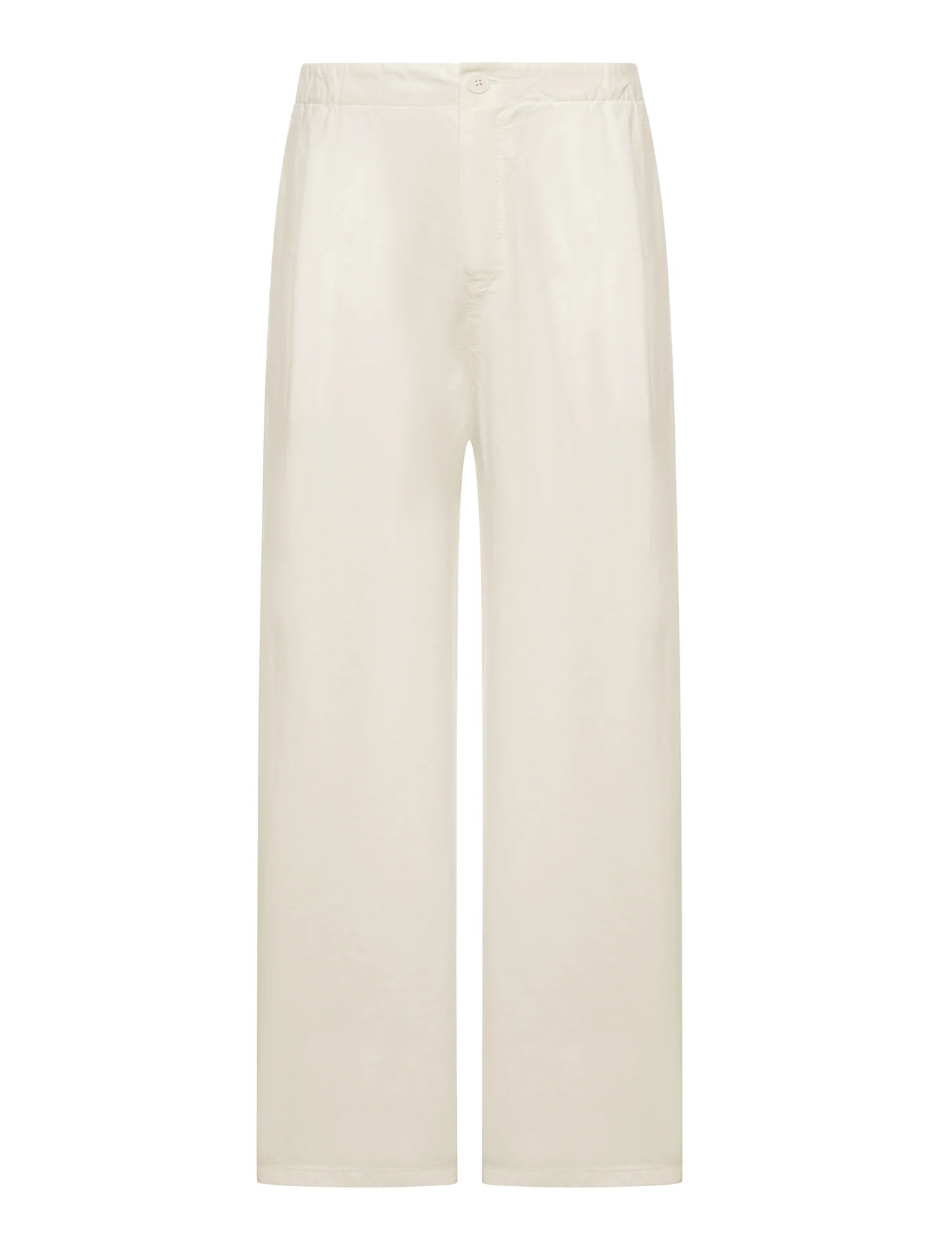 WIDE-LEG LINEN BLEND TROUSERS