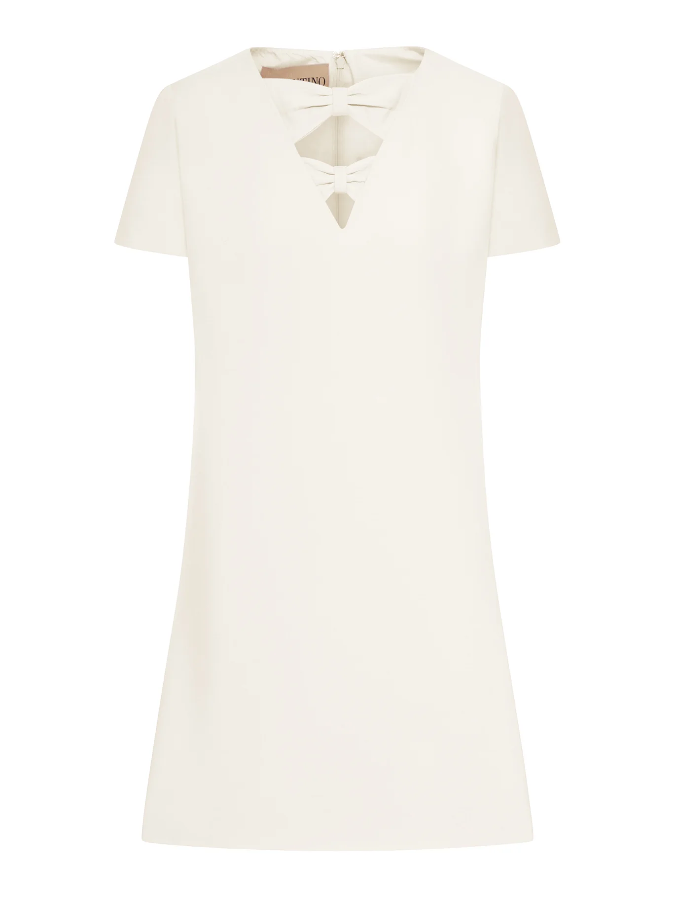 CREPE MINI DRESS WITH BOW DETAIL