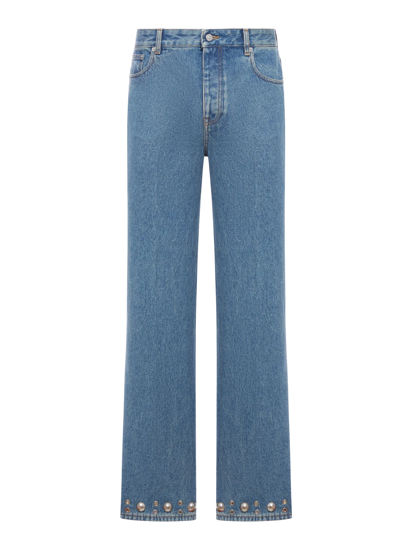 DENIM PANTS WITH CABOCHONS