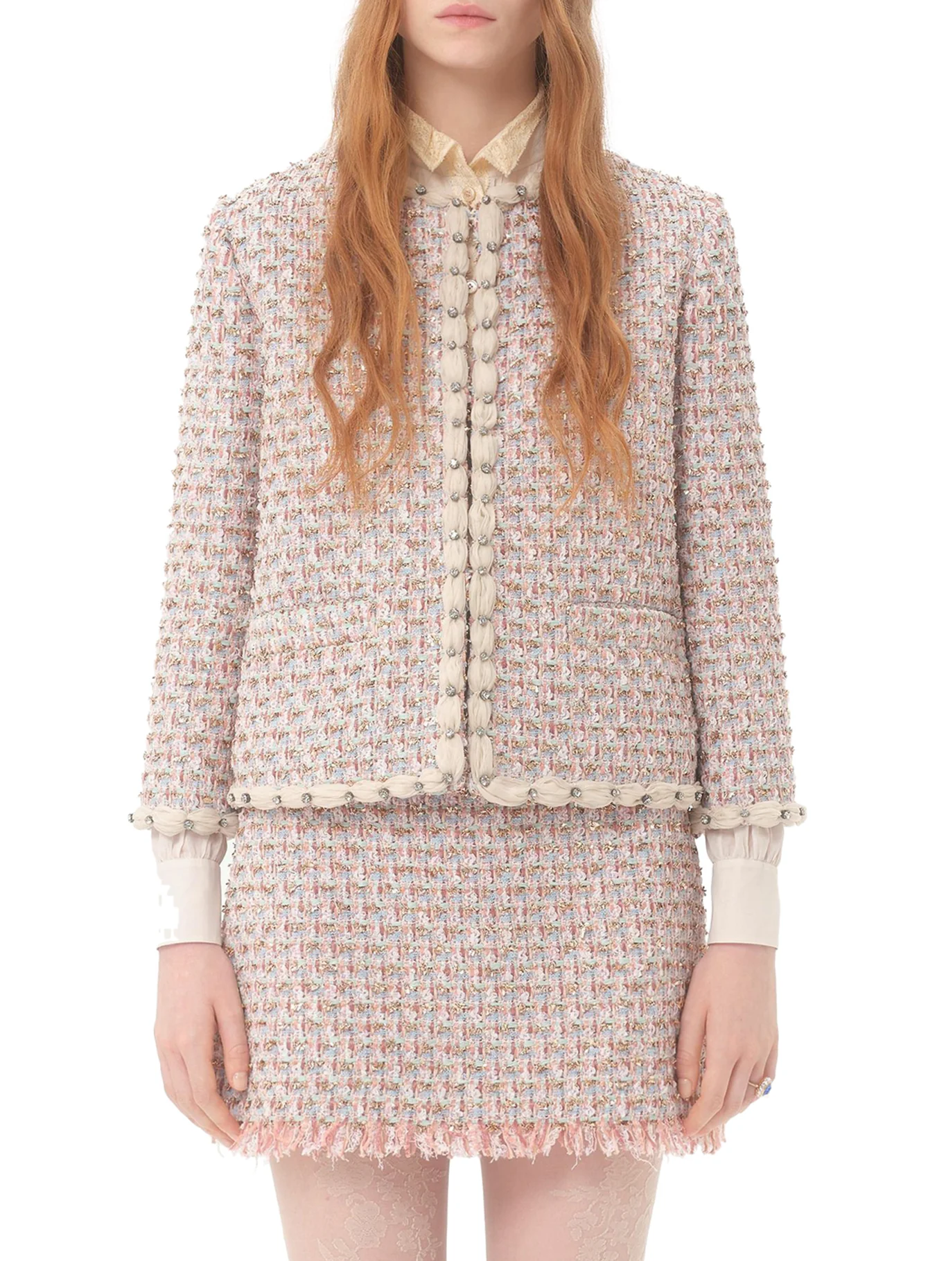 EMBROIDERED RIBBON TWEED JACKET - Image 3
