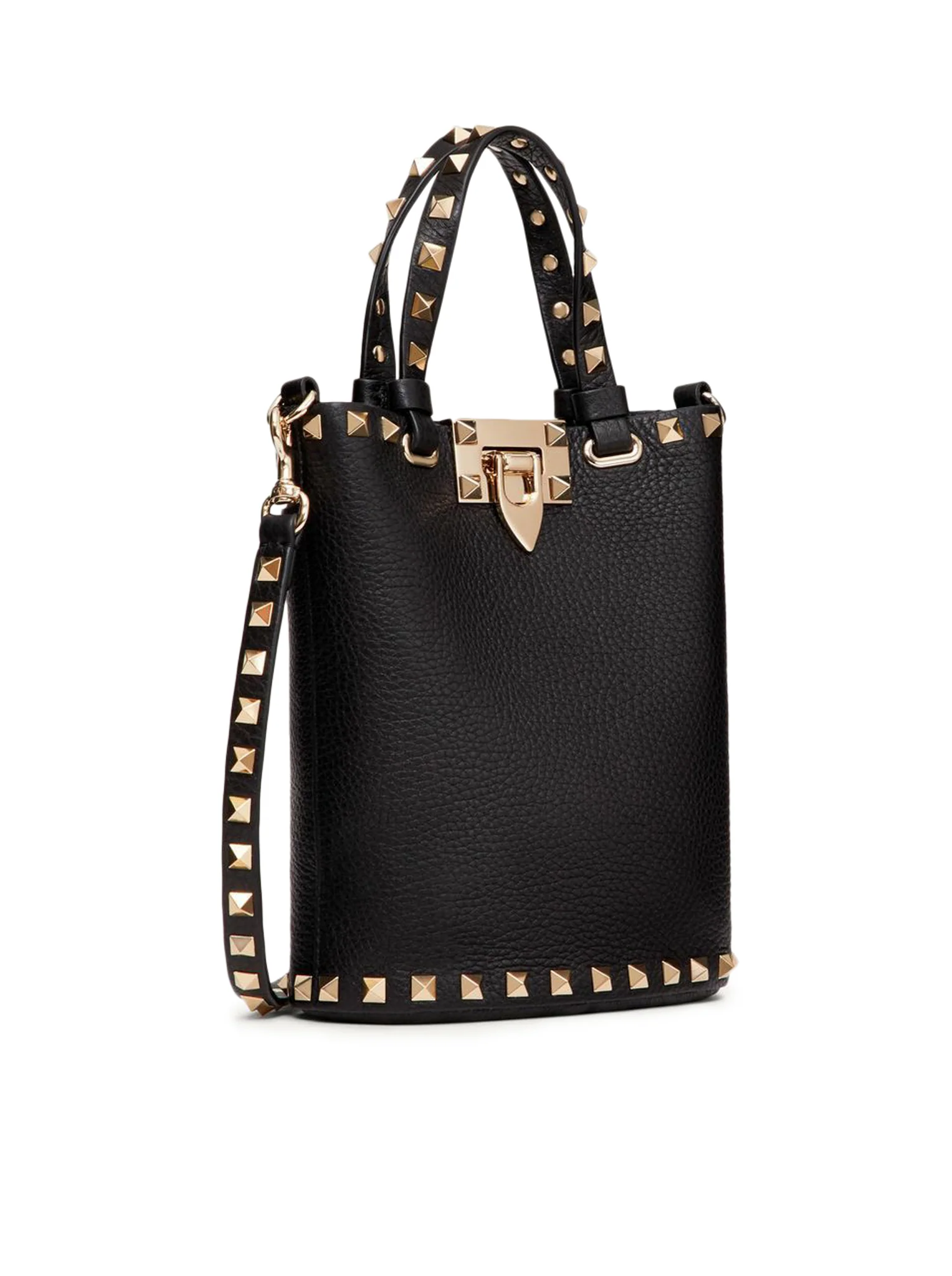 POUCH WITH ROCKSTUD SHOULDER STRAP IN GRAINED CALFSKIN - Image 2