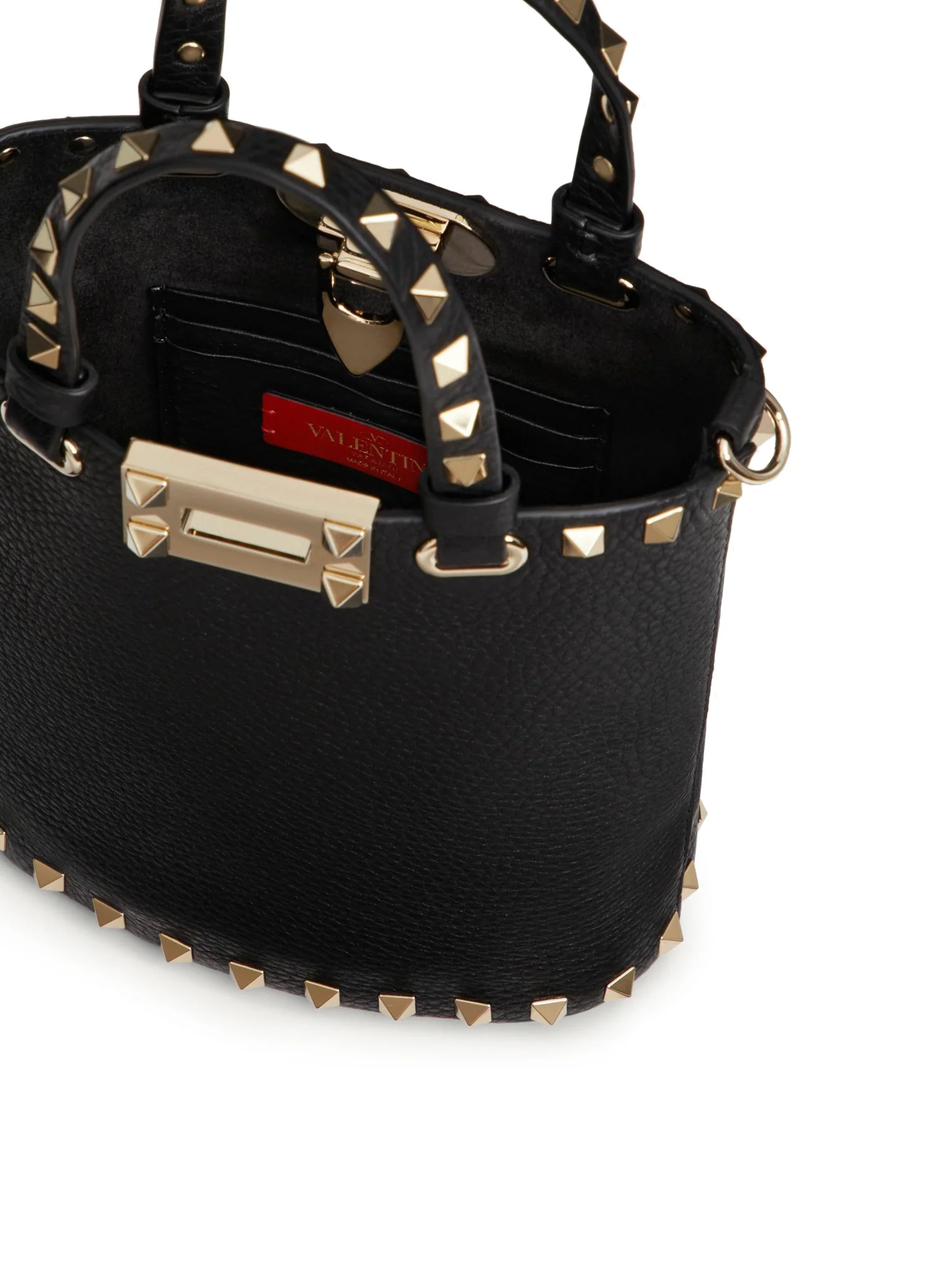 POUCH WITH ROCKSTUD SHOULDER STRAP IN GRAINED CALFSKIN - Image 6