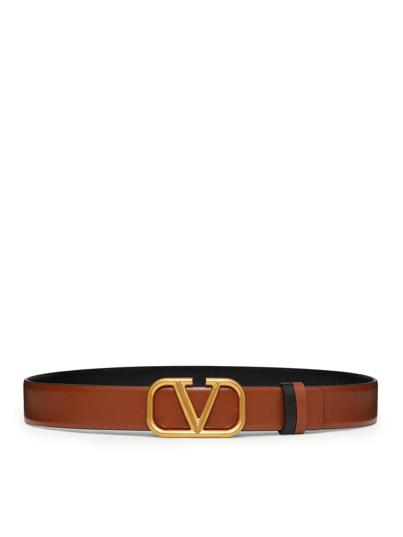 REVERSIBLE VLOGO SIGNATURE BELT IN POLISHED CALFSKIN 30 MM