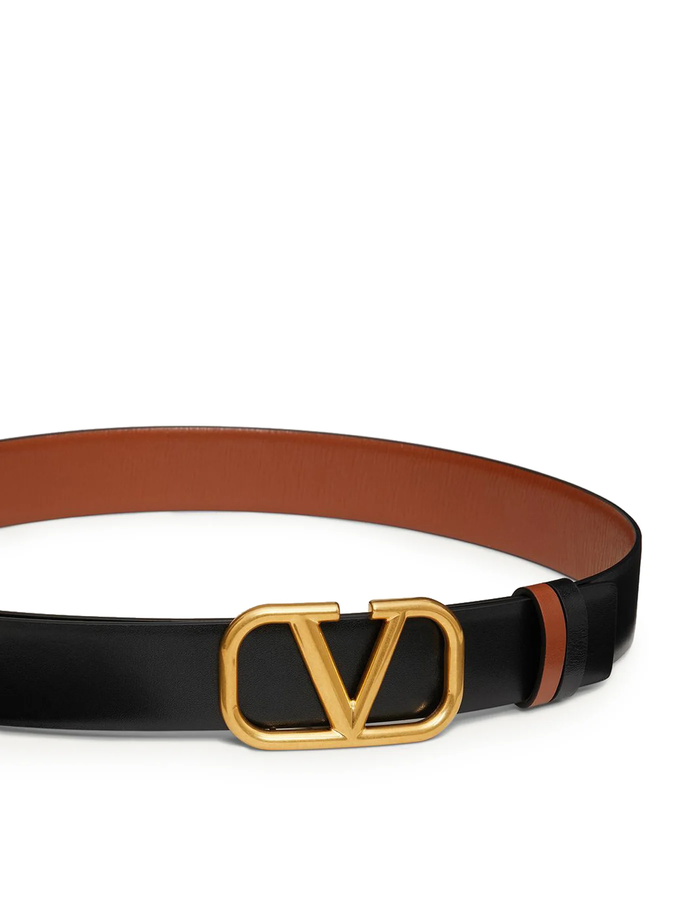 REVERSIBLE VLOGO SIGNATURE BELT IN POLISHED CALFSKIN 30 MM - Image 3