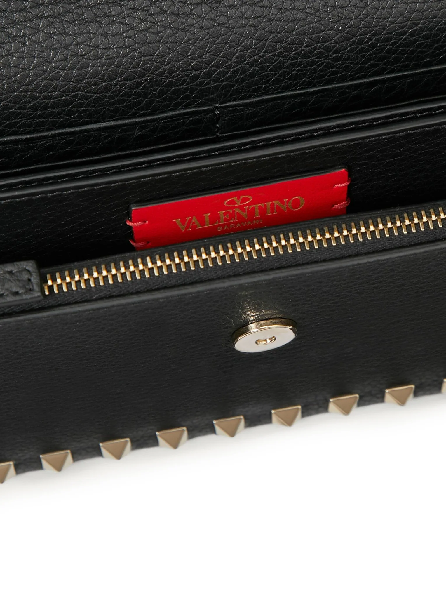 ROCKSTUD CHAIN POUCH IN GARNET CALFSKIN - Image 6